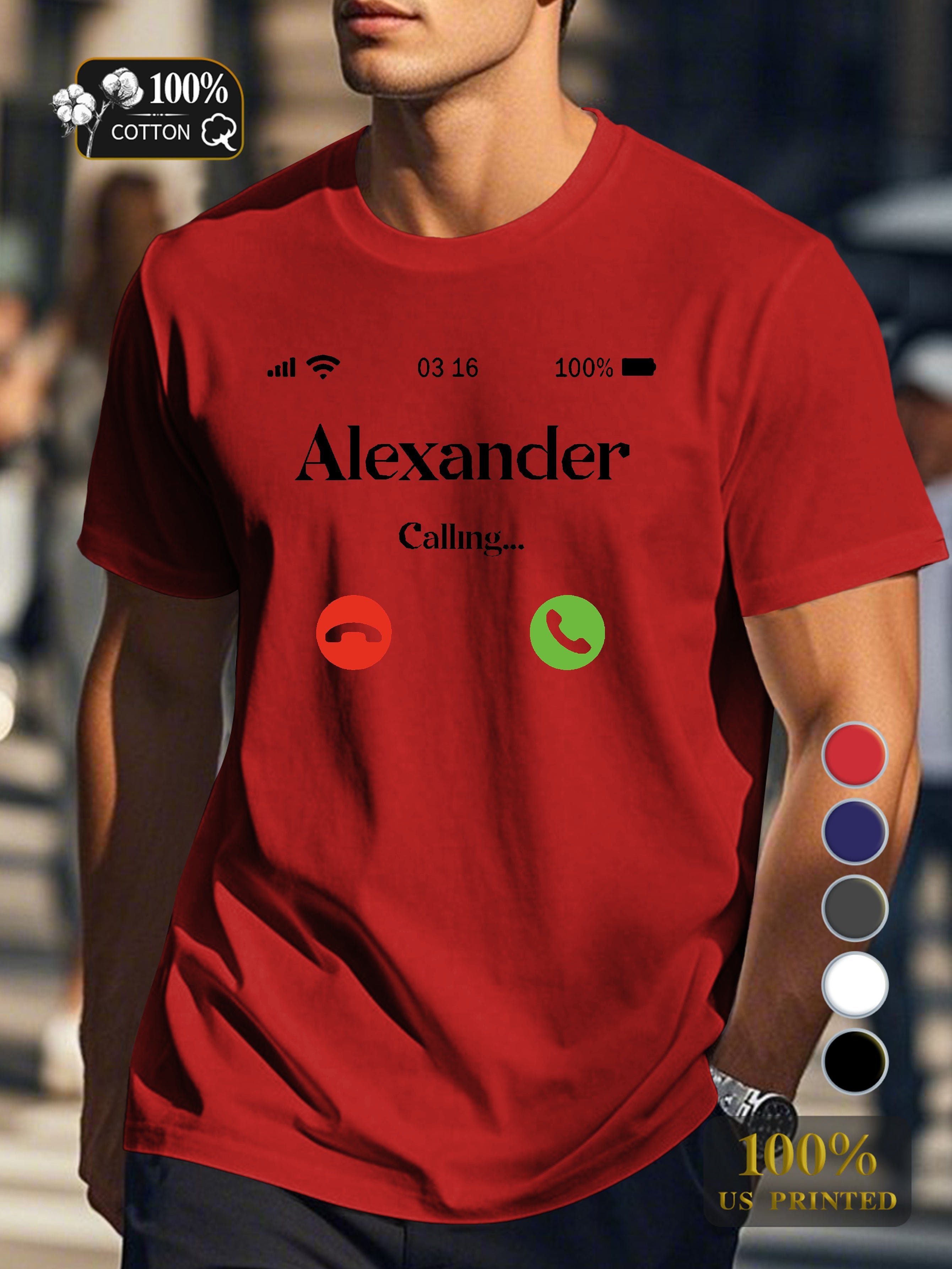 Alexander 2 Men's pure cotton Tshirt Comfort Fit