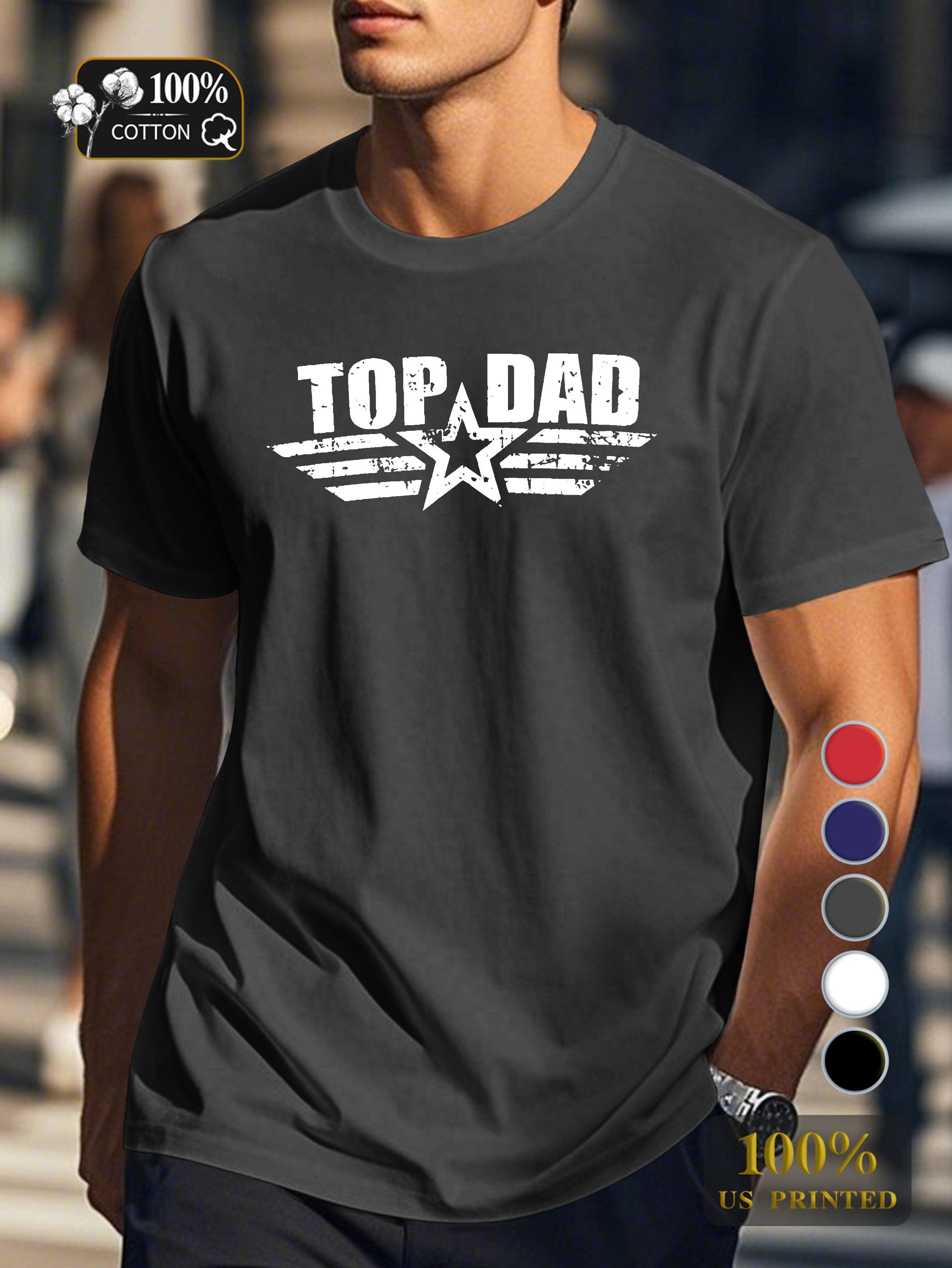 Top Dad Men's pure cotton Tshirt Comfort Fit