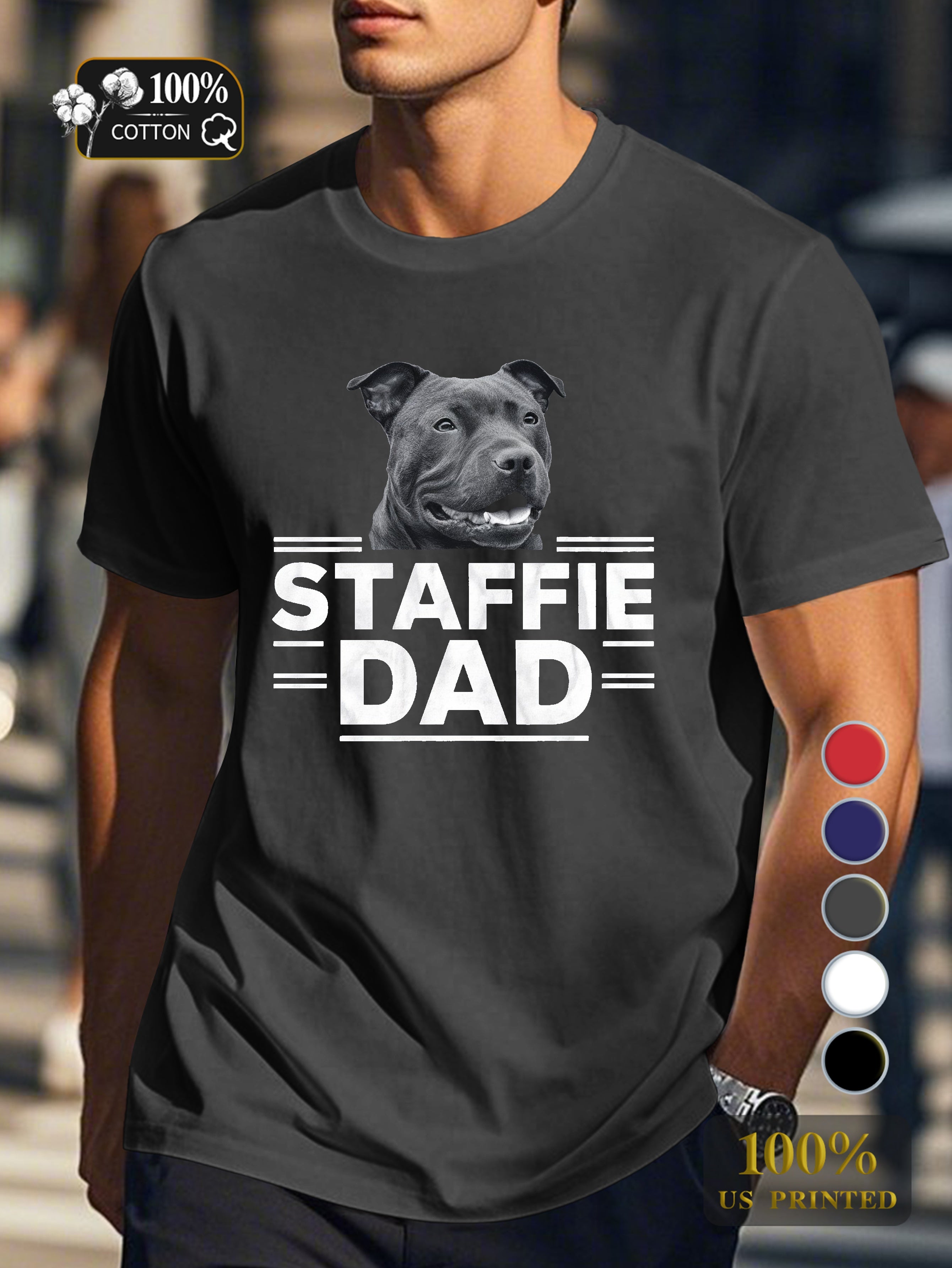 STAFFIE DAD Men's pure cotton Tshirt Comfort Fit