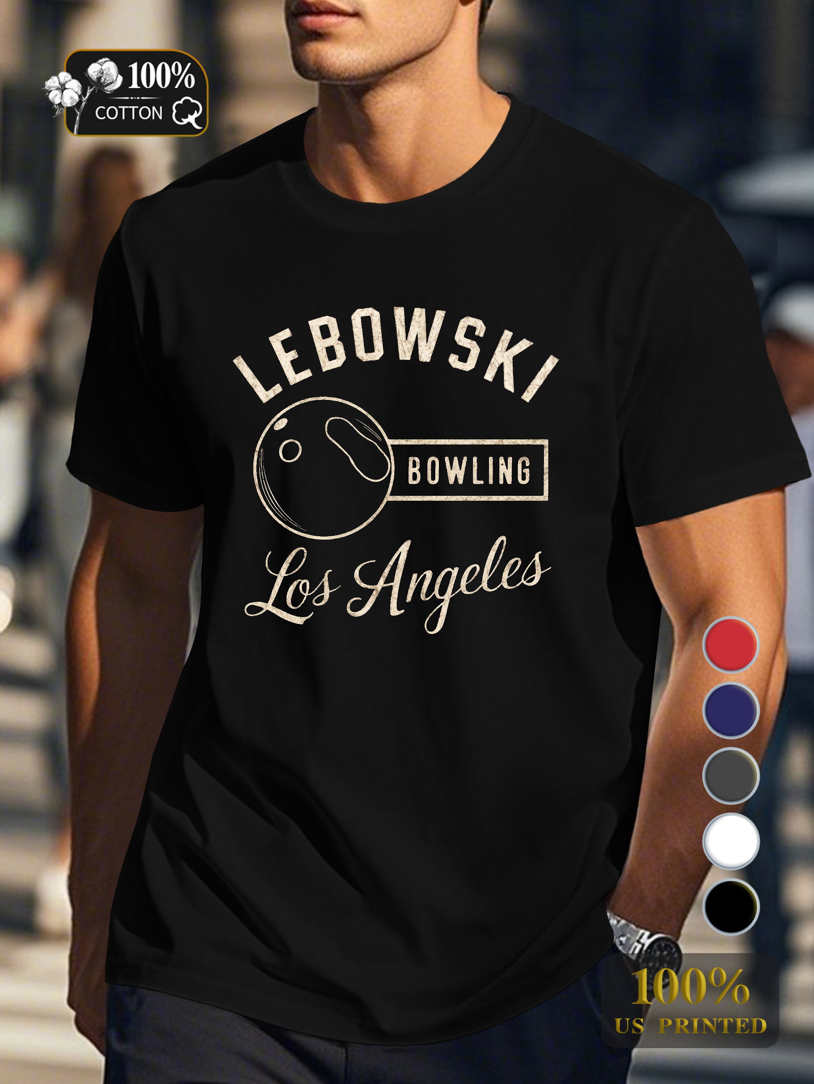 Lebowski Bowling Men's pure cotton Tshirt Comfort Fit
