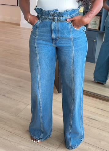 Fab Ruffed Jeans
