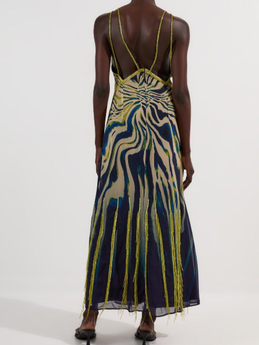 Printed Tassel Skirt