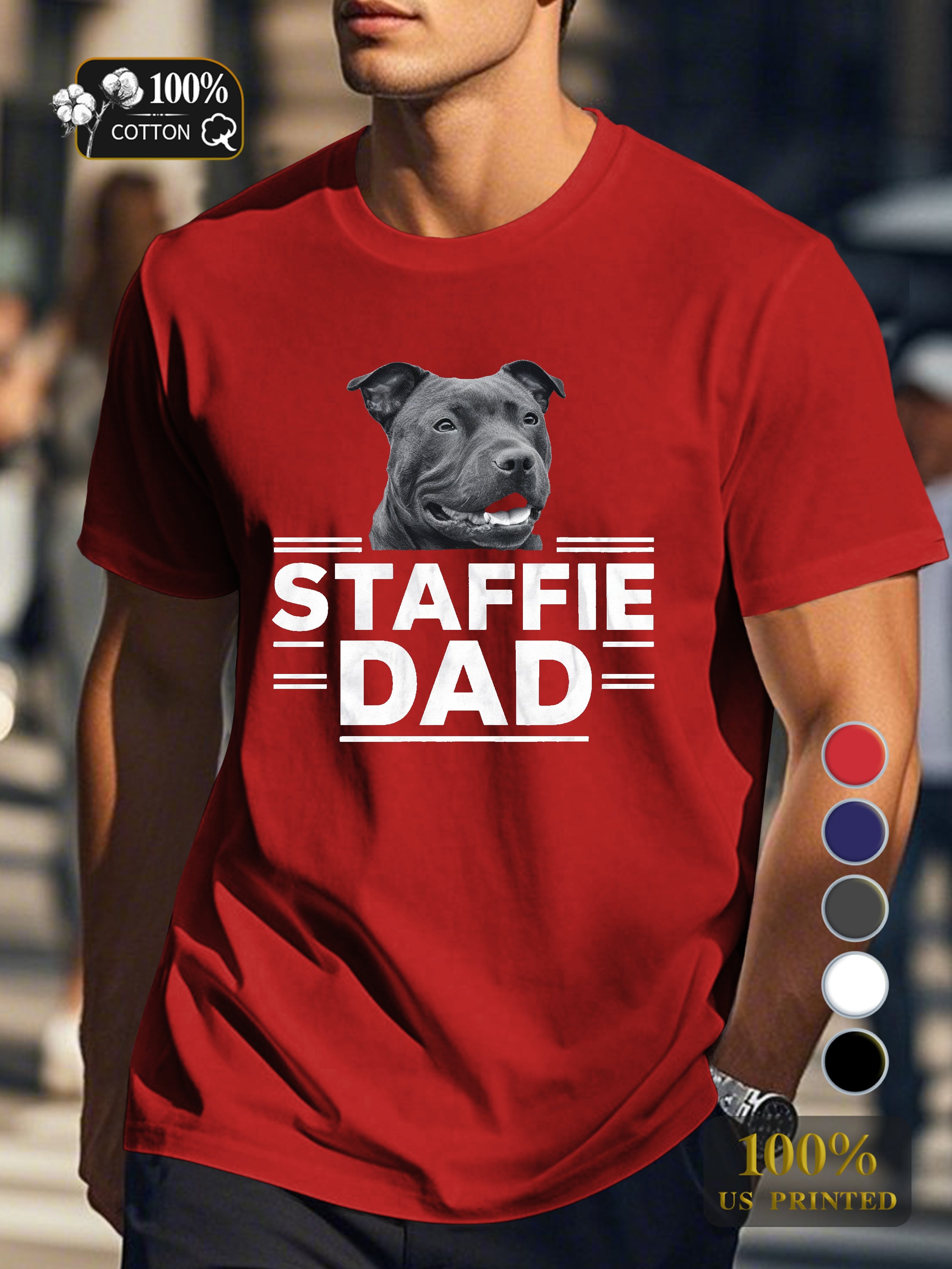STAFFIE DAD Men's pure cotton Tshirt Comfort Fit