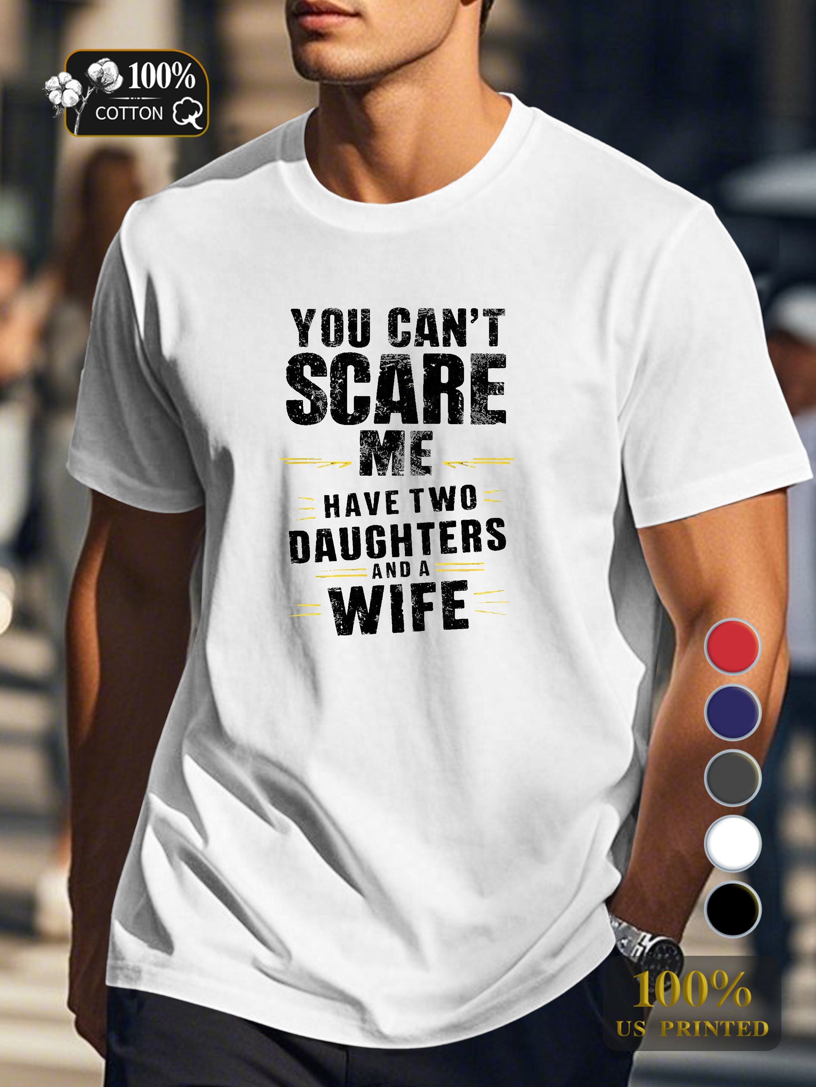 YOU CAN T SCARE ME Men's pure cotton Tshirt Comfort Fit