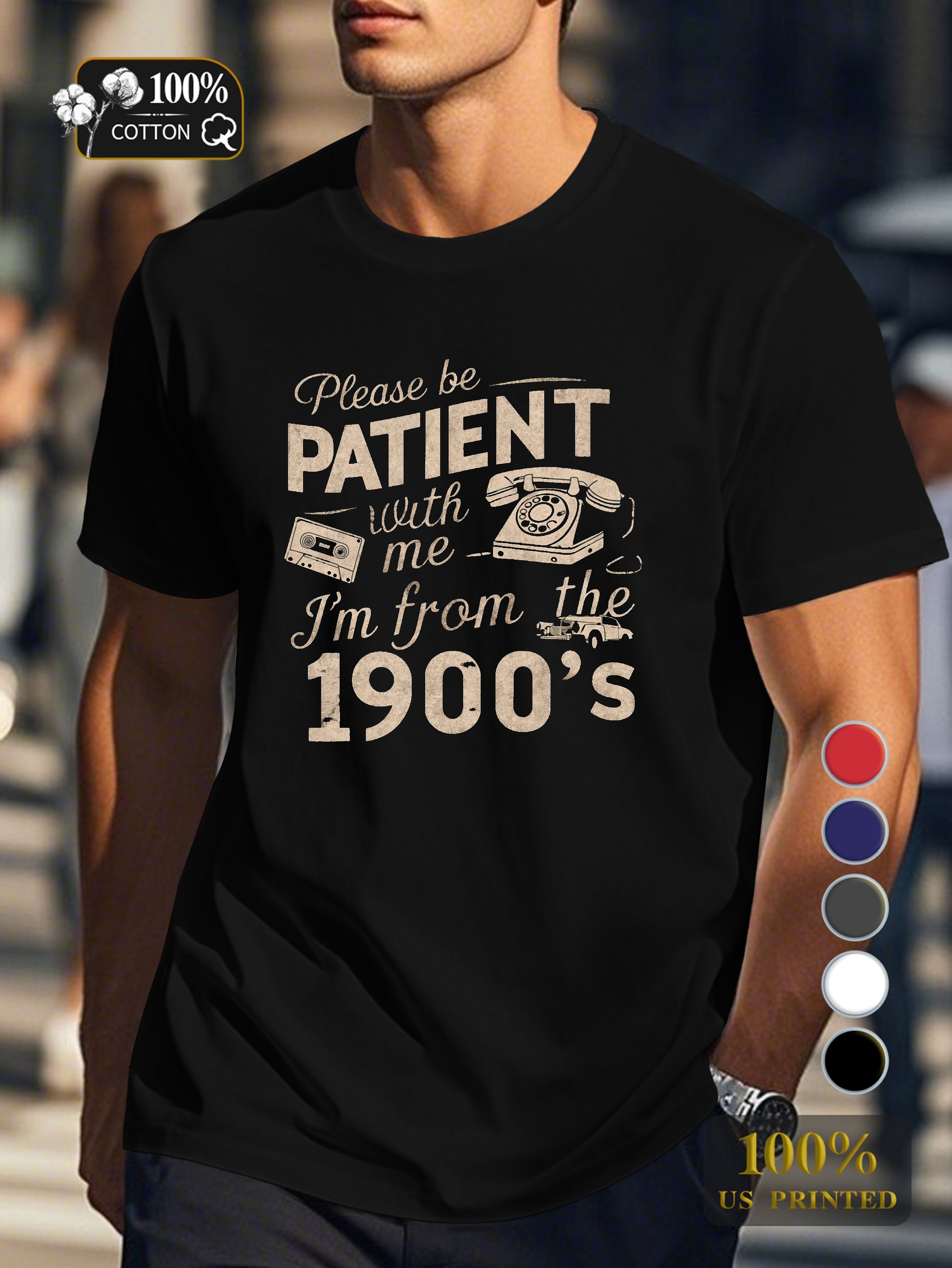 PLEASE BE PATIENT Men's pure cotton Tshirt Comfort Fit