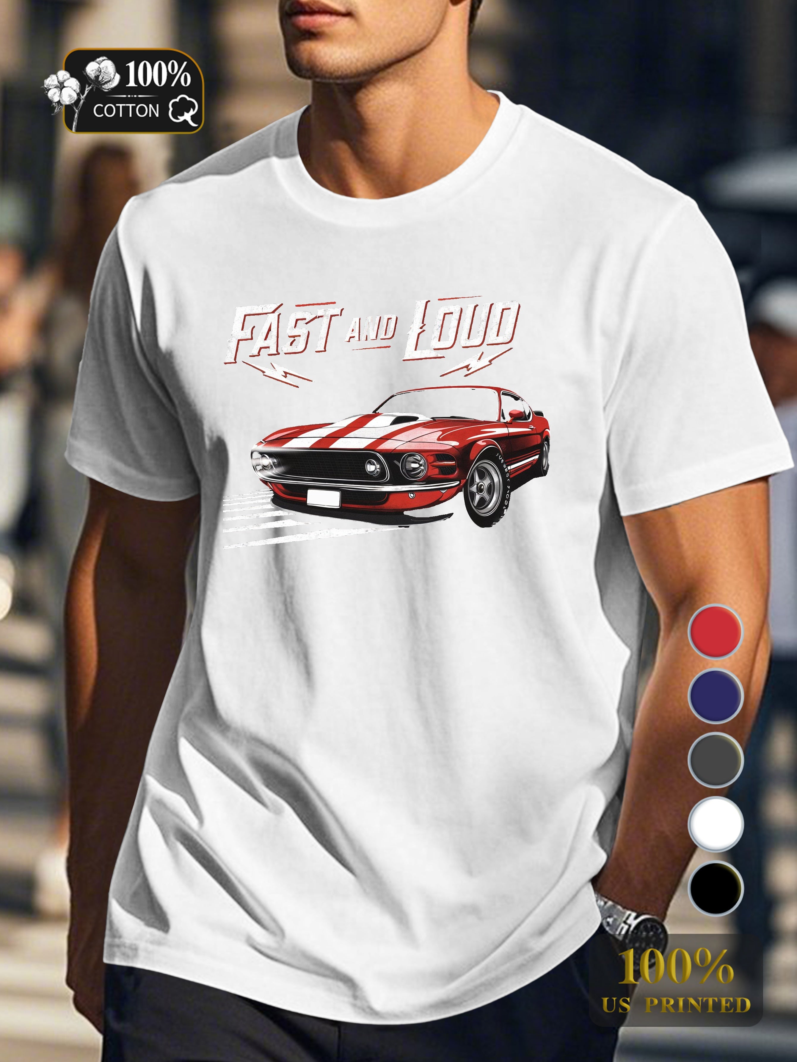 FAST AND LOUD Men's pure cotton Tshirt Comfort Fit