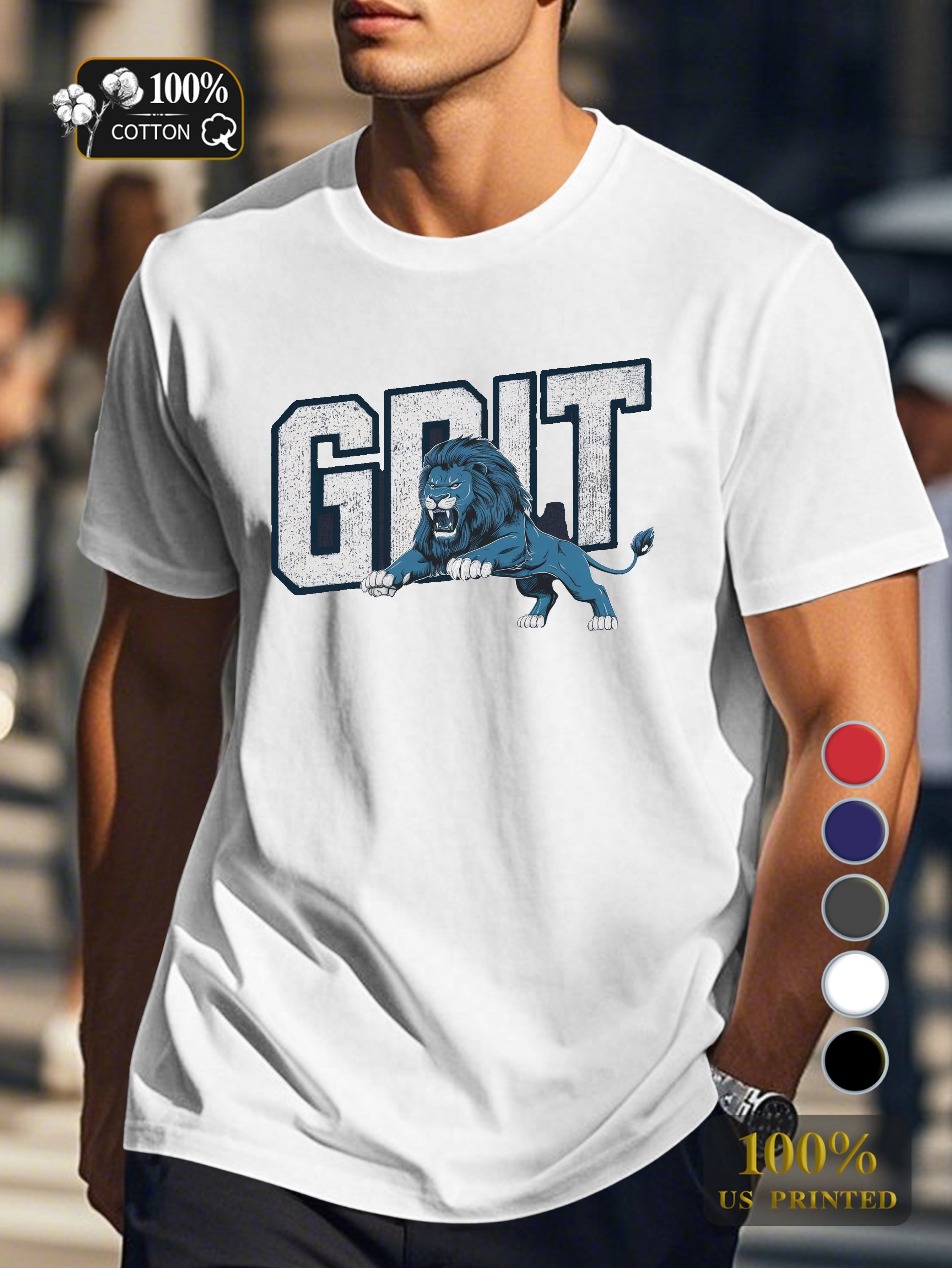 GRIT Men's pure cotton Tshirt Comfort Fit