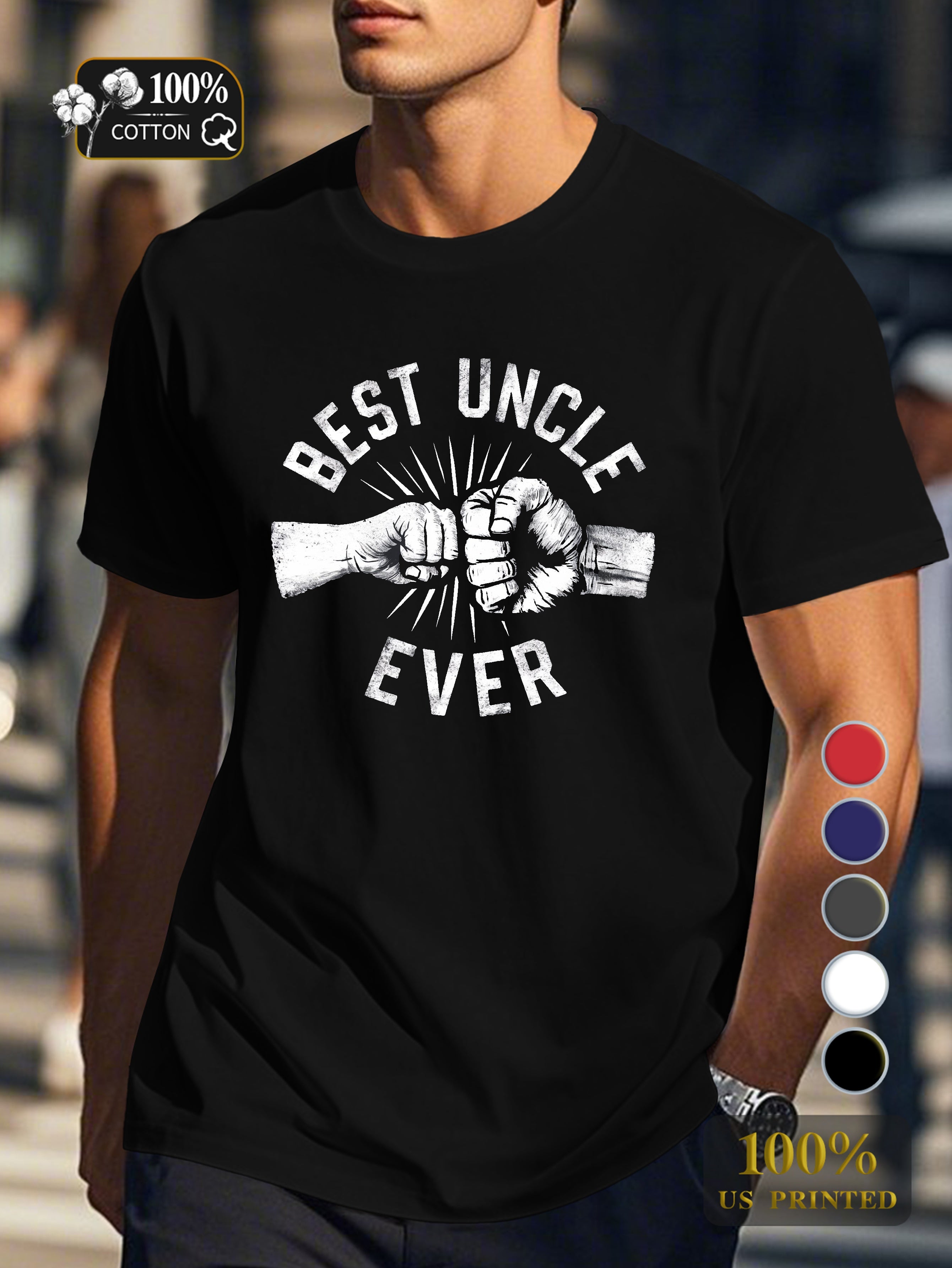 BEST UNCLE EVER Men's pure cotton Tshirt Comfort Fit