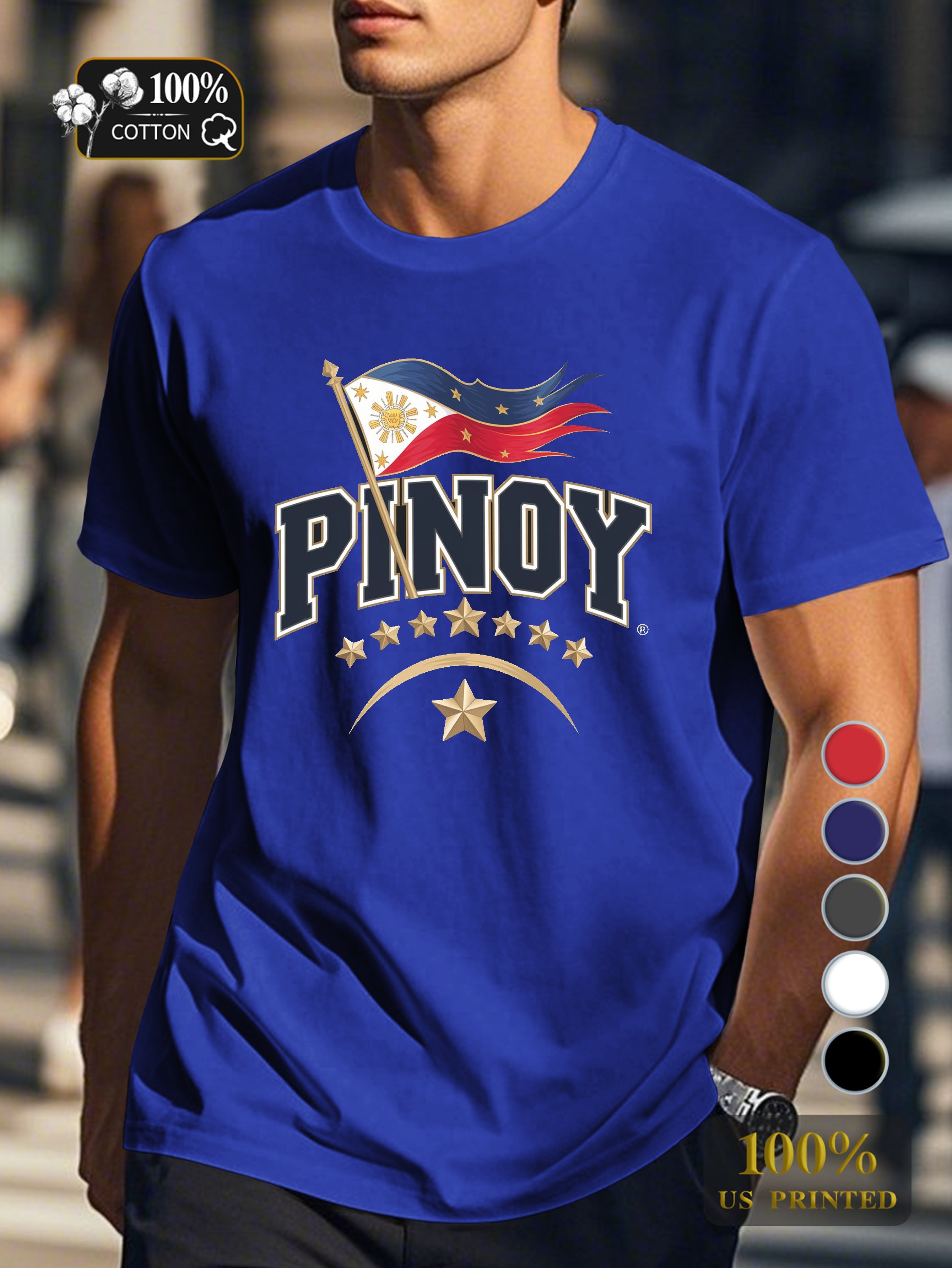 Filipino pride illustration Men's pure cotton Tshirt Comfort Fit