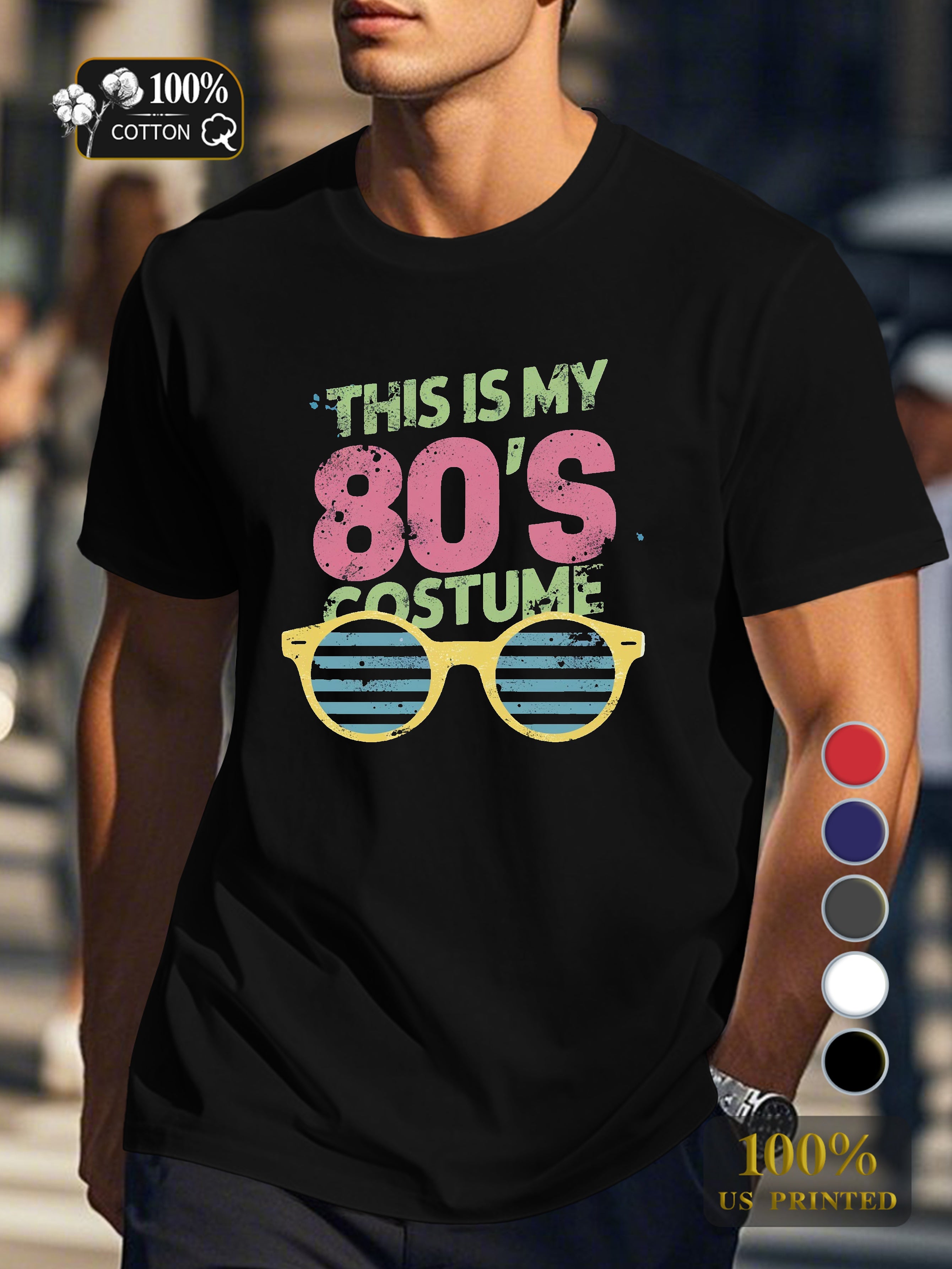 80 S costume design Men's pure cotton Tshirt Comfort Fit