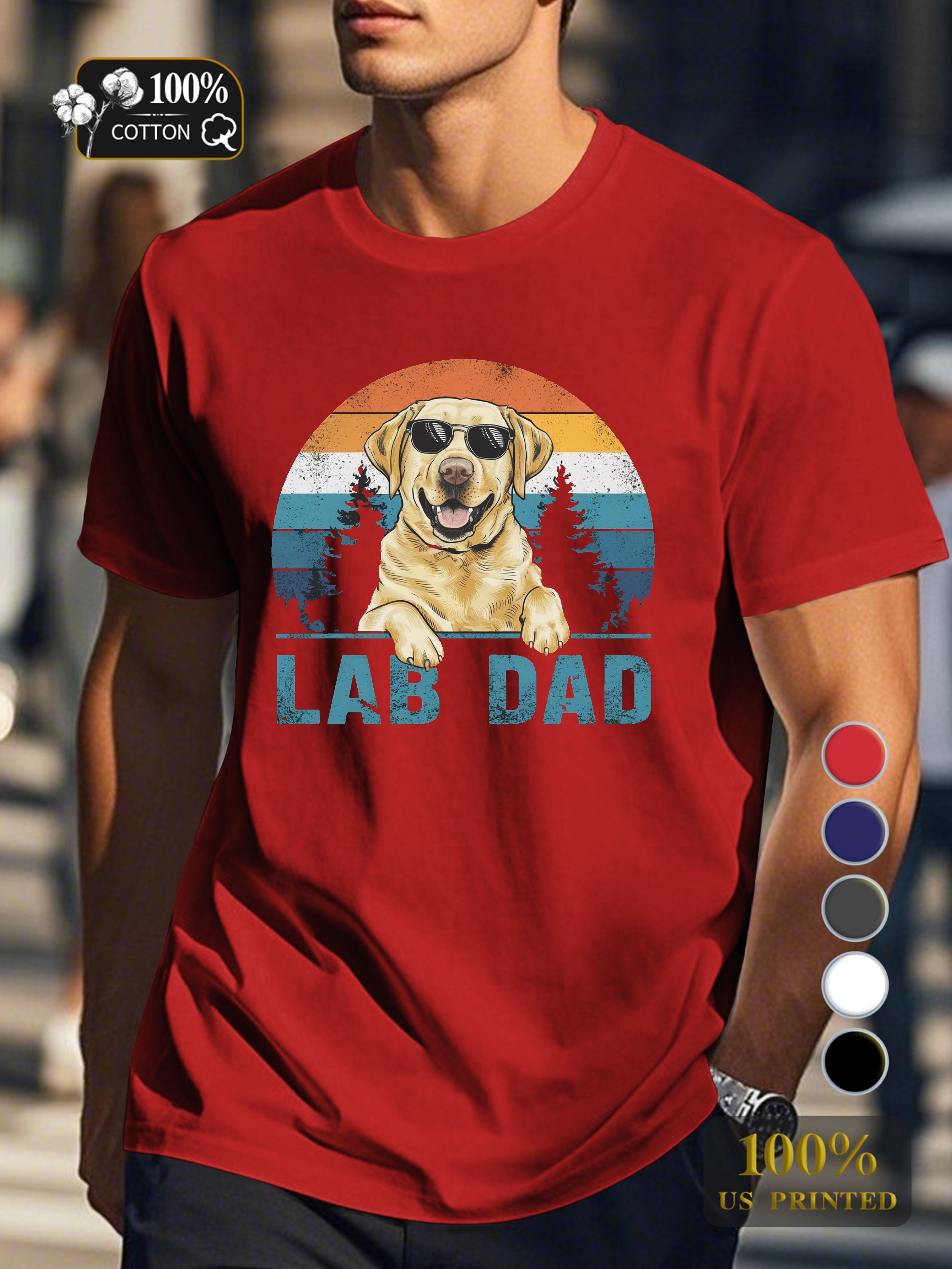 LAB DAD Men's pure cotton Tshirt Comfort Fit