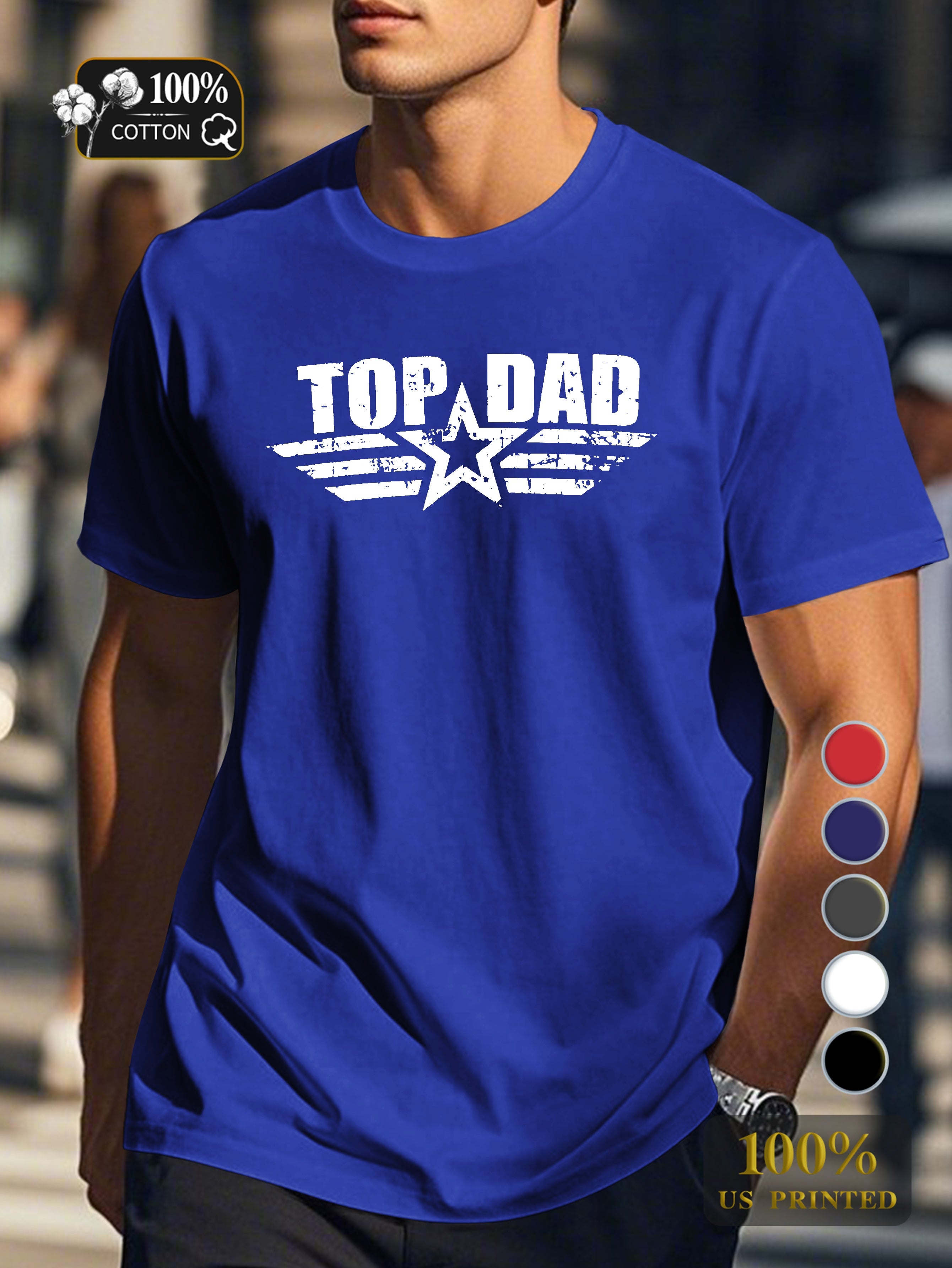 Top Dad Men's pure cotton Tshirt Comfort Fit