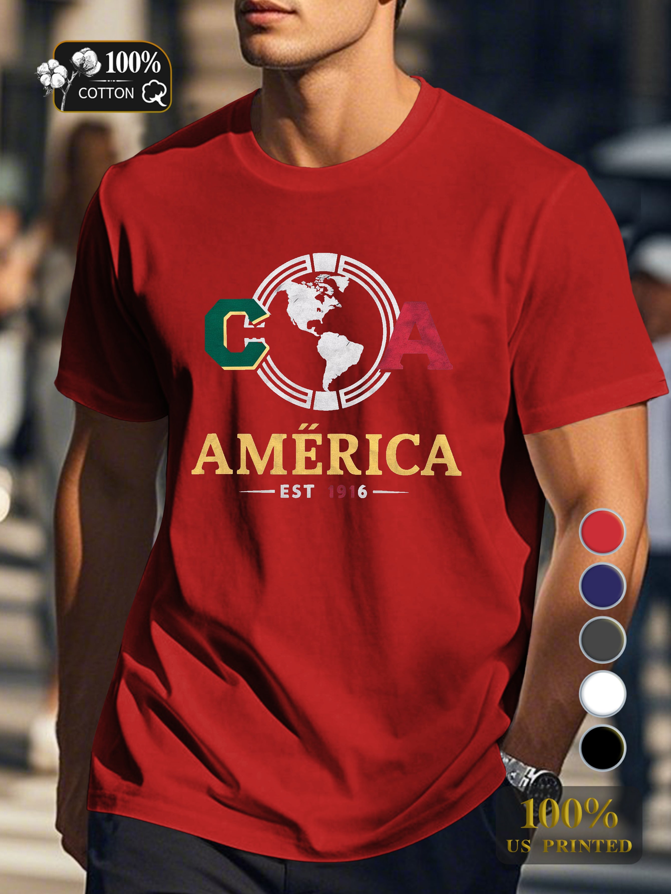 AMERICA emblem Men's pure cotton Tshirt Comfort Fit