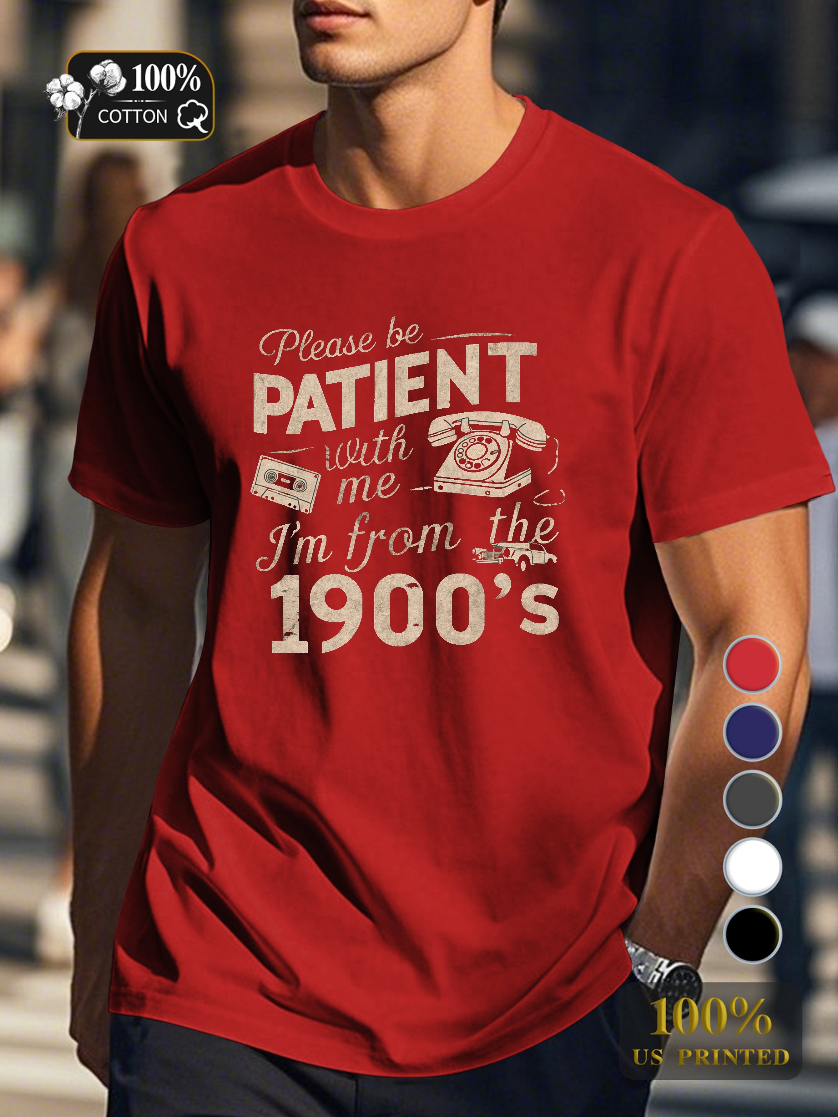 PLEASE BE PATIENT Men's pure cotton Tshirt Comfort Fit