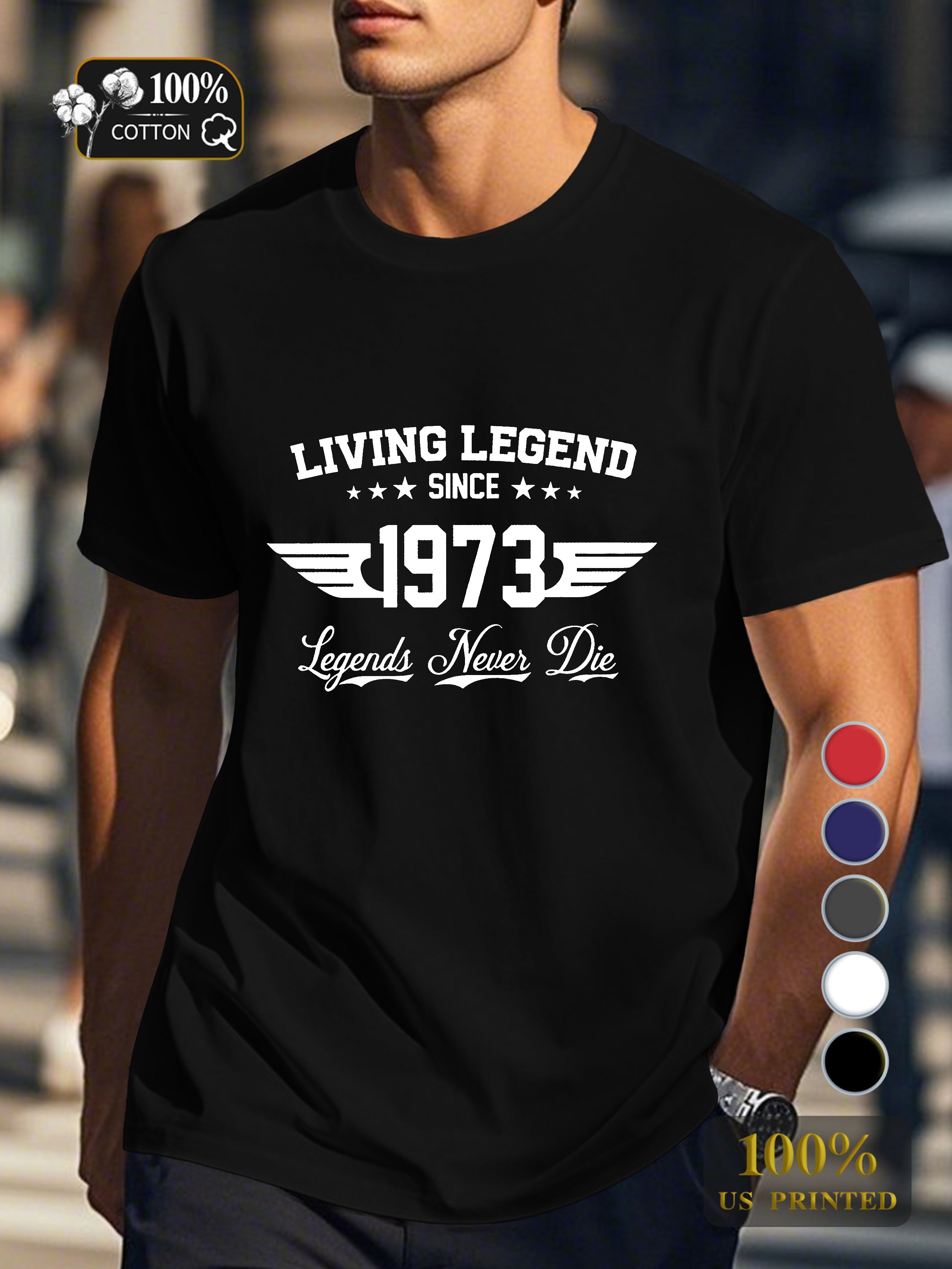 Living Legend Since 1973 Men's pure cotton Tshirt Comfort Fit
