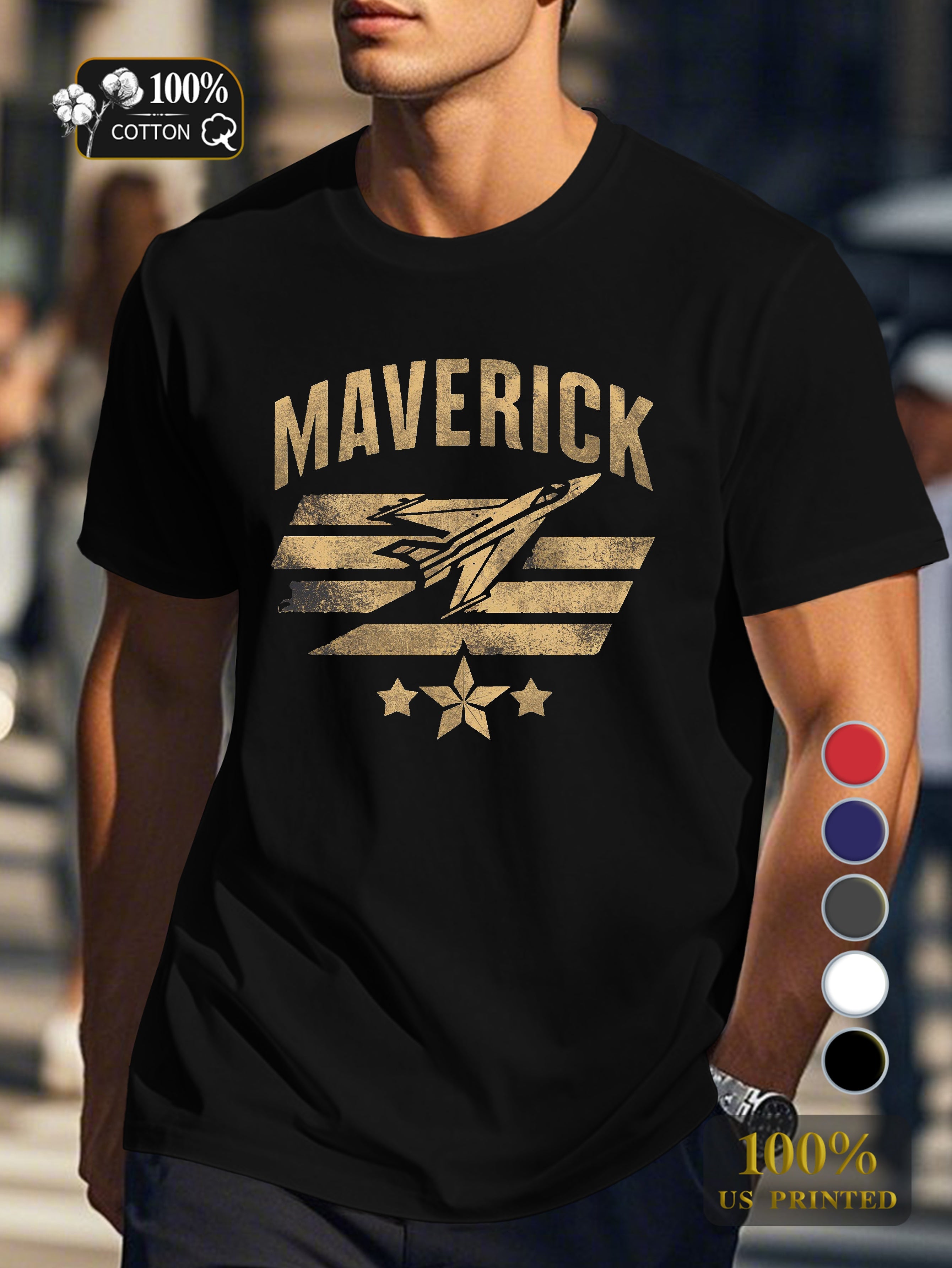 MAVERICK Men's pure cotton Tshirt Comfort Fit