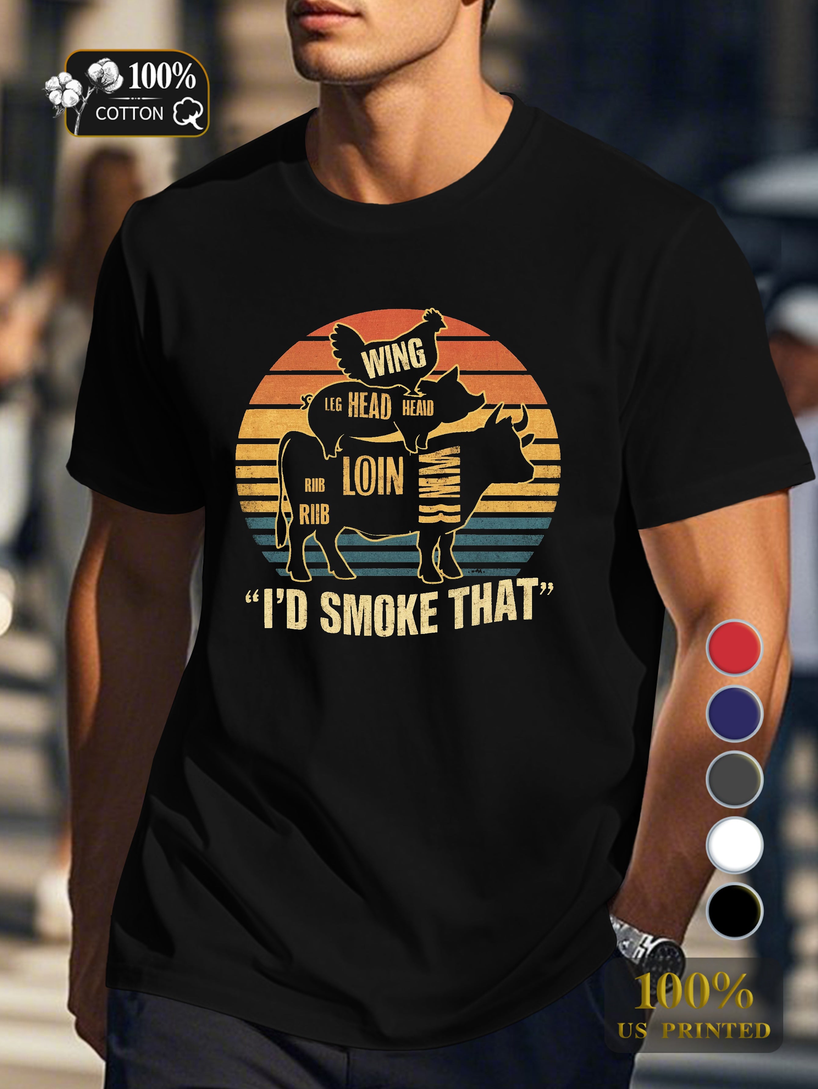 I D SMOKE THAT Men's pure cotton Tshirt Comfort Fit