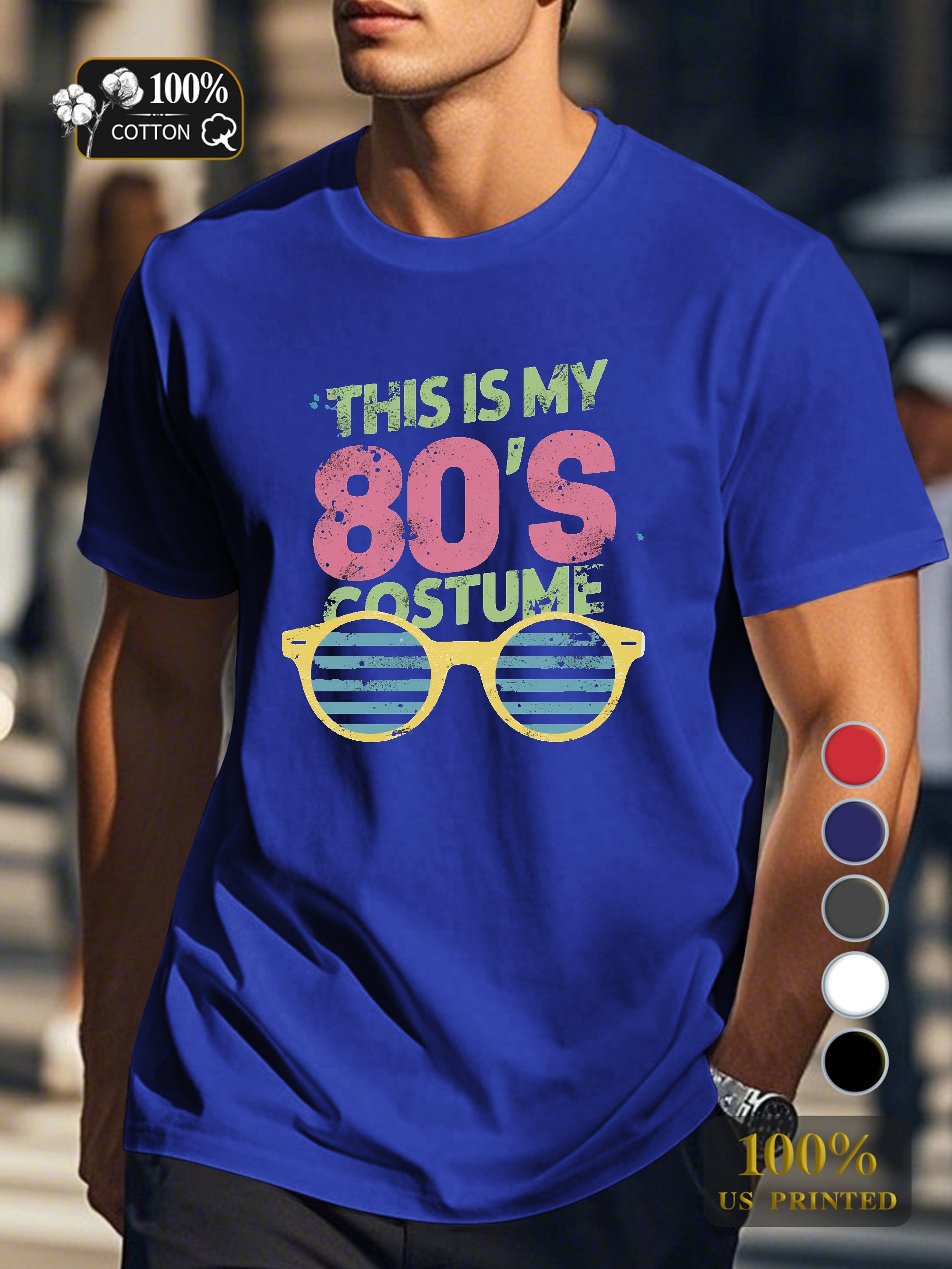 80 S costume design Men's pure cotton Tshirt Comfort Fit