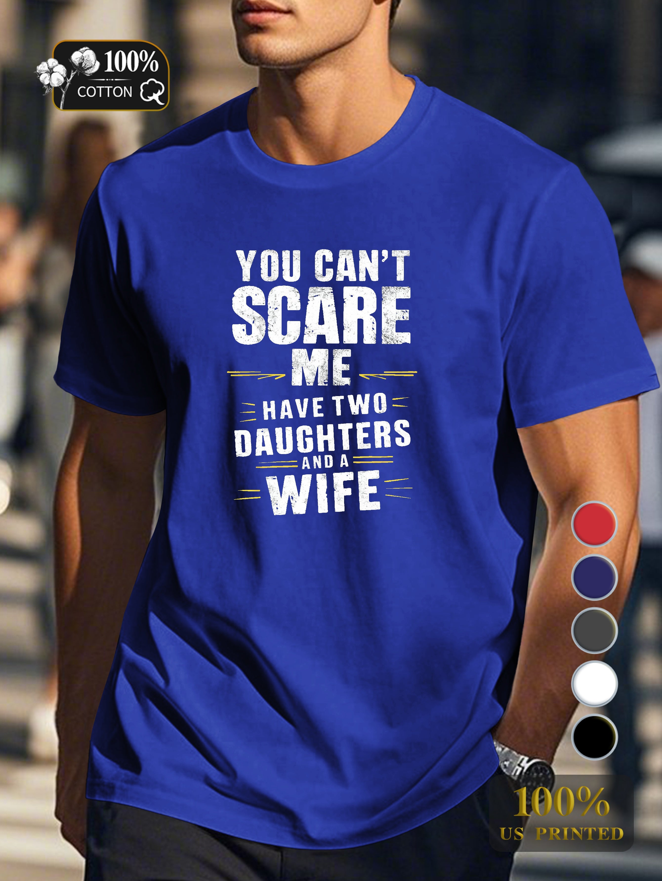 YOU CAN T SCARE ME Men's pure cotton Tshirt Comfort Fit