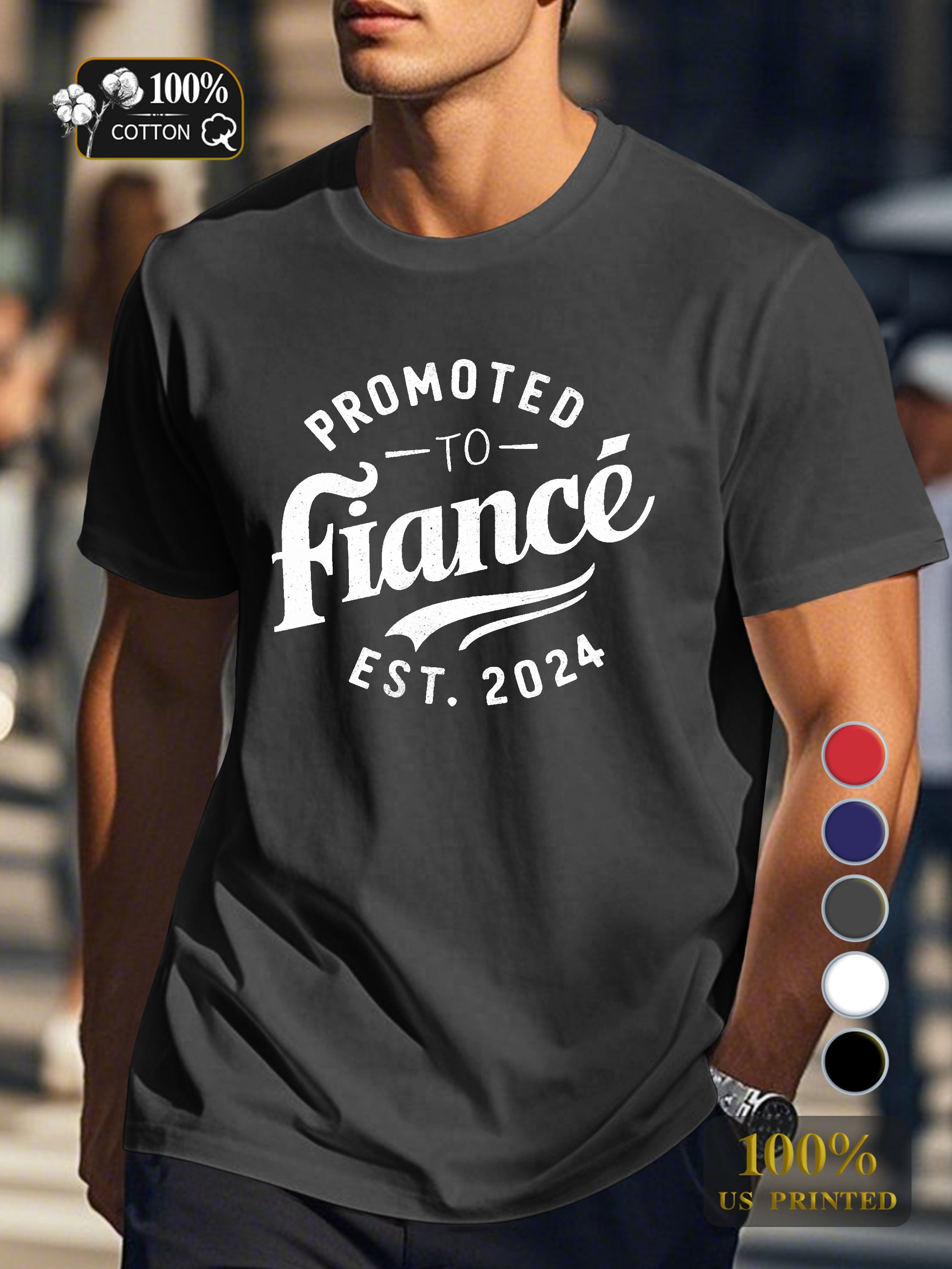 PROMOTED TO Fianc Men's pure cotton Tshirt Comfort Fit