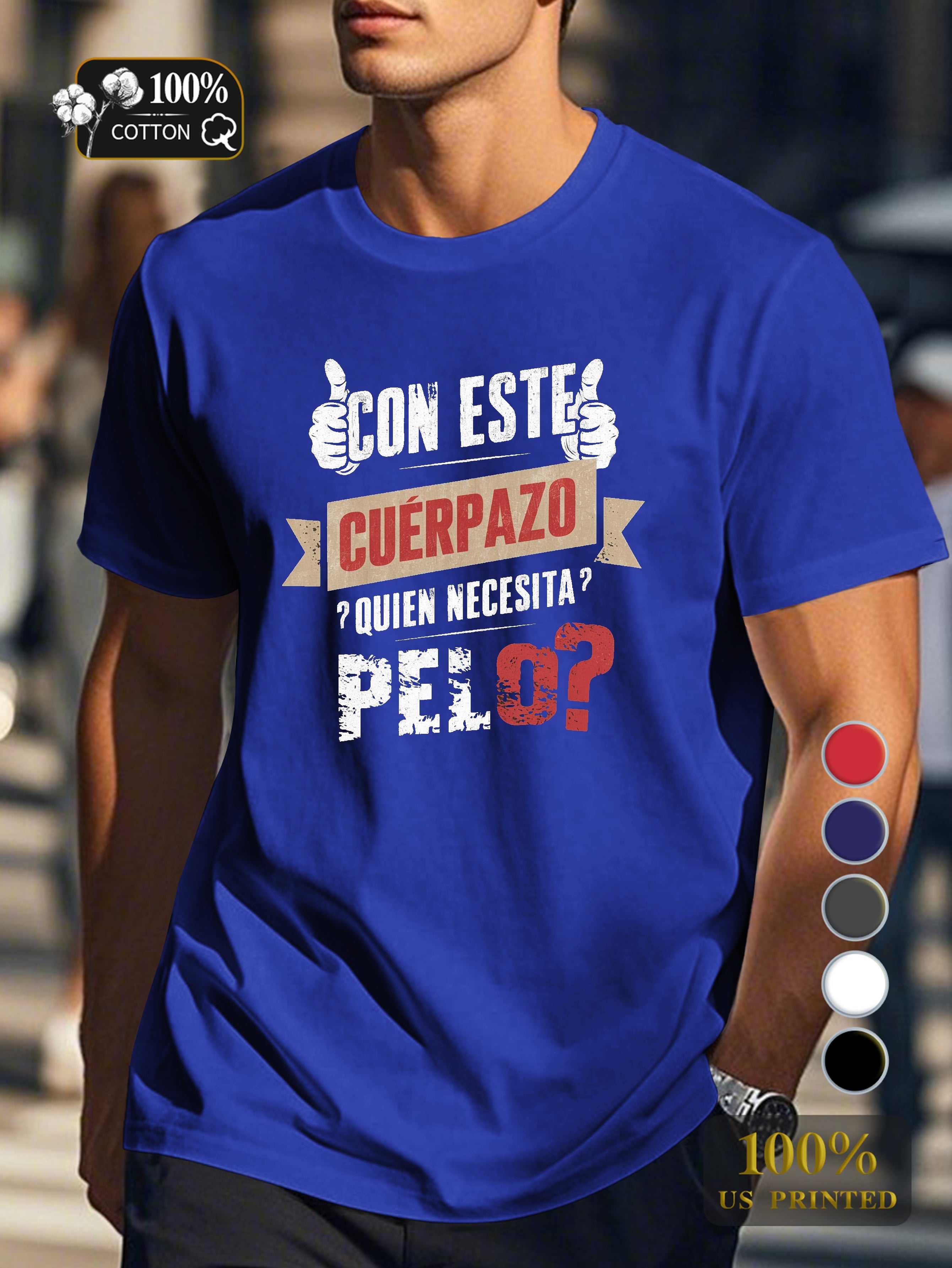 Spanish humorous text design Men's pure cotton Tshirt Comfort Fit