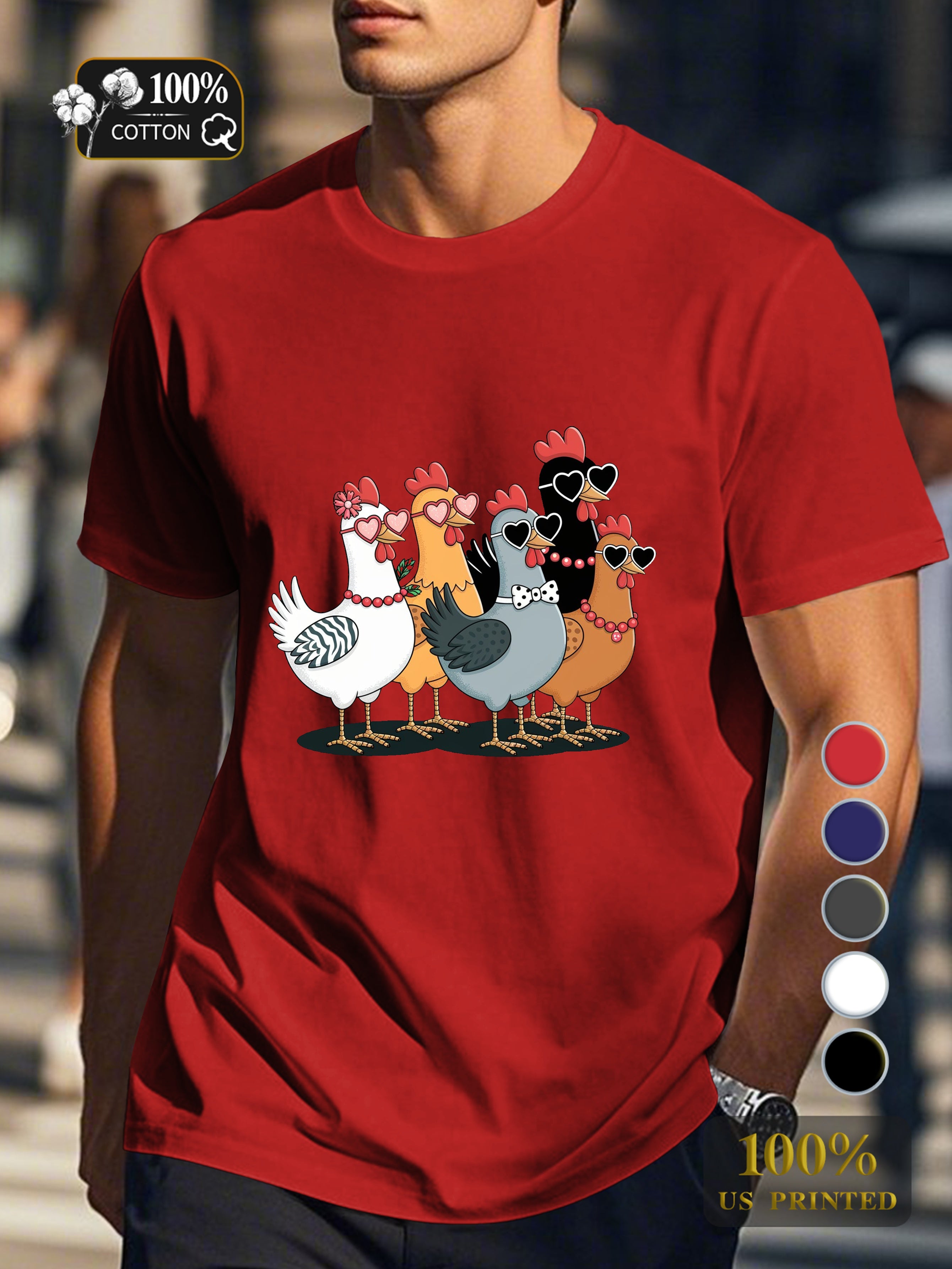 Top 0718 4 Men's pure cotton Tshirt Comfort Fit