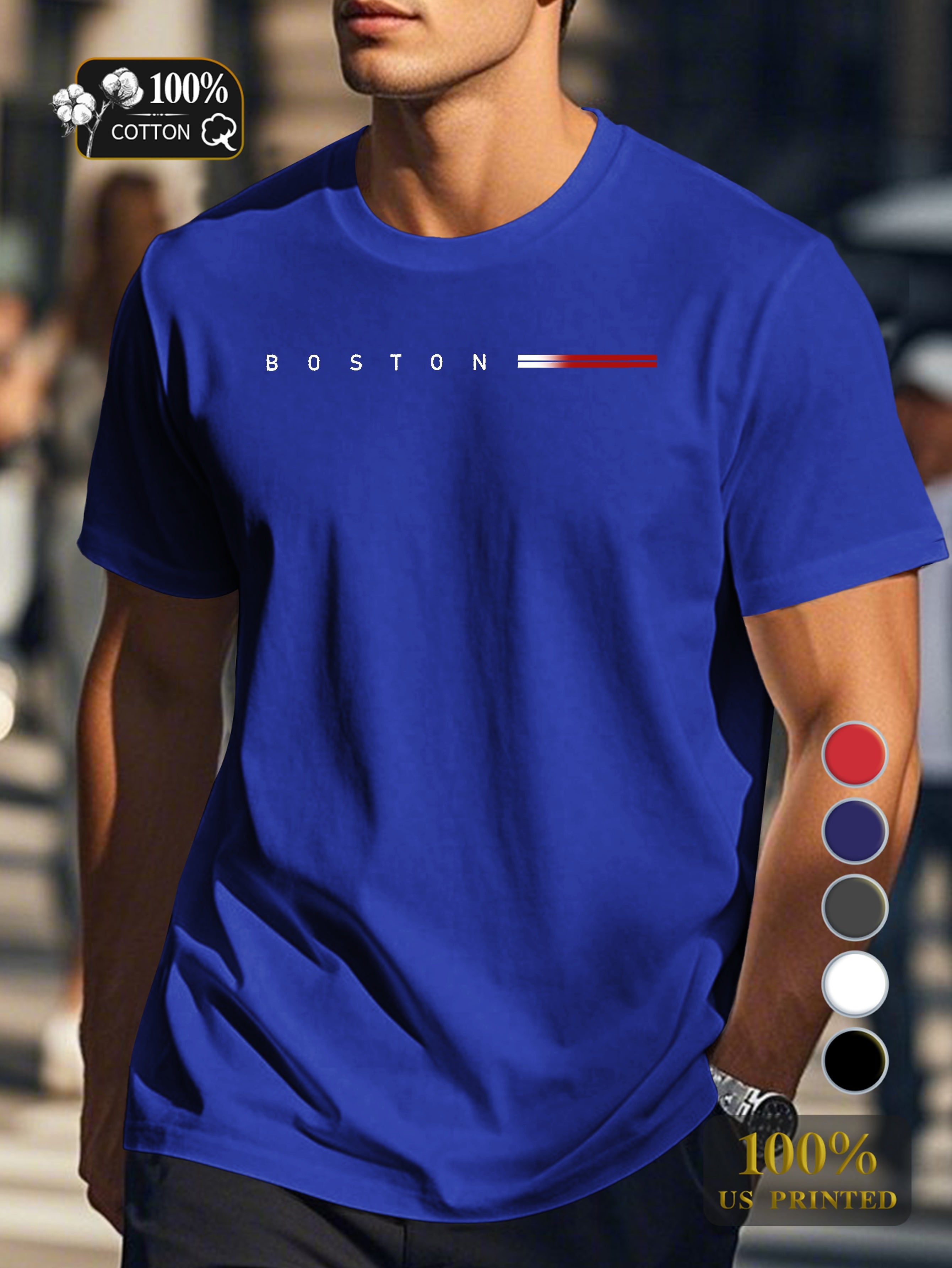 Boston Men's pure cotton Tshirt Comfort Fit