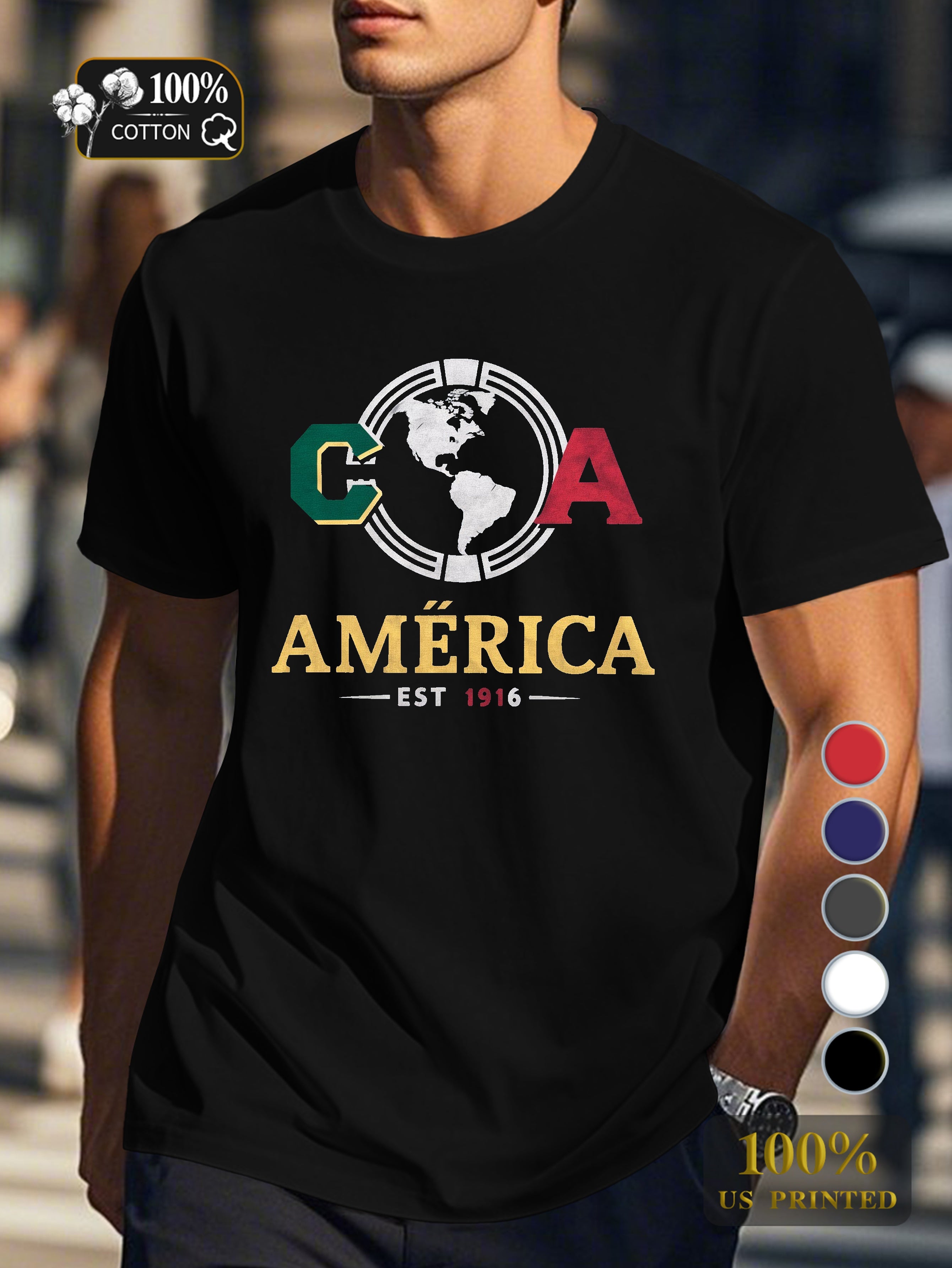 AMERICA emblem Men's pure cotton Tshirt Comfort Fit