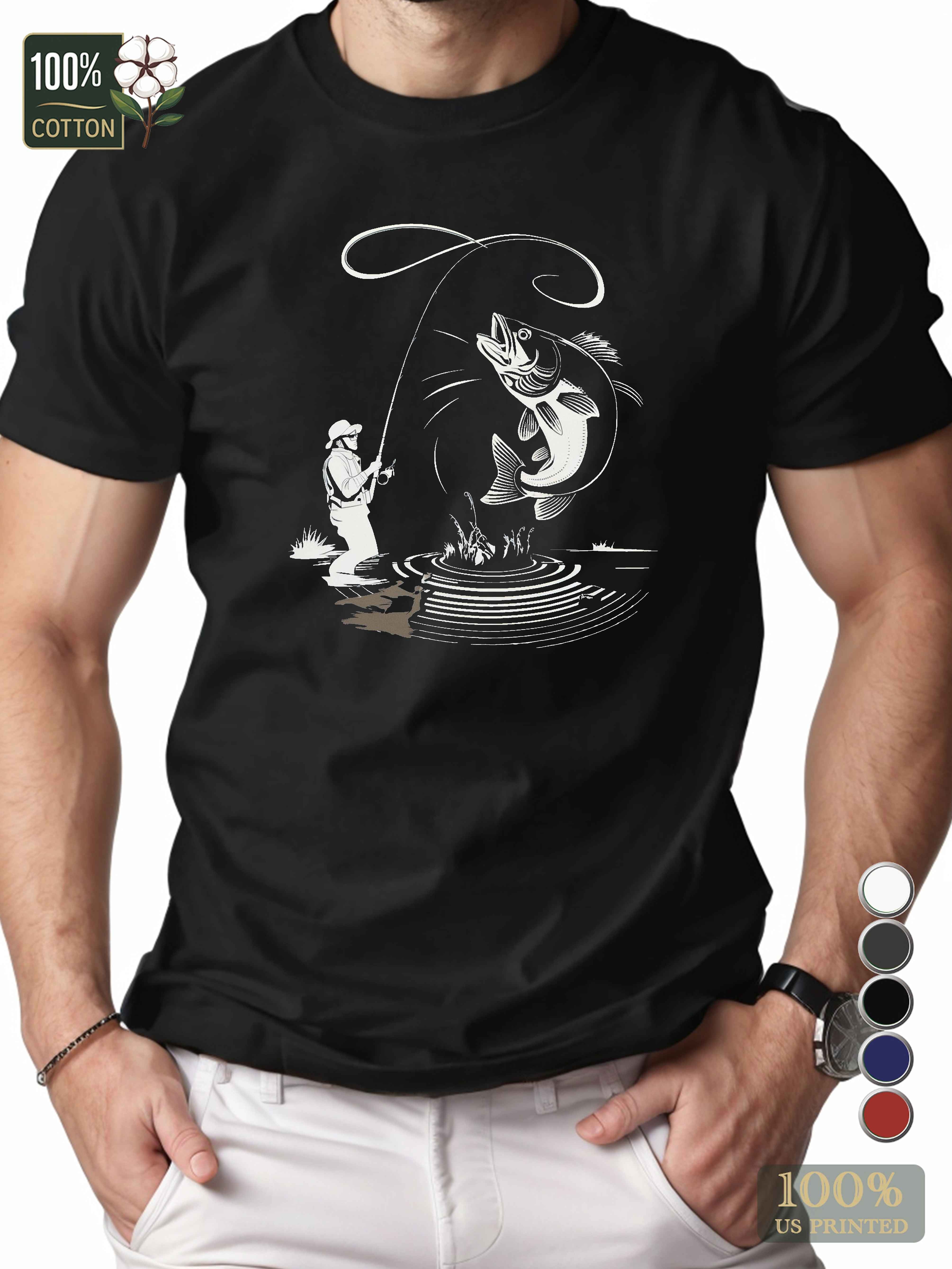 Thrilling fishing catch Men's pure cotton Tshirt Comfort Fit