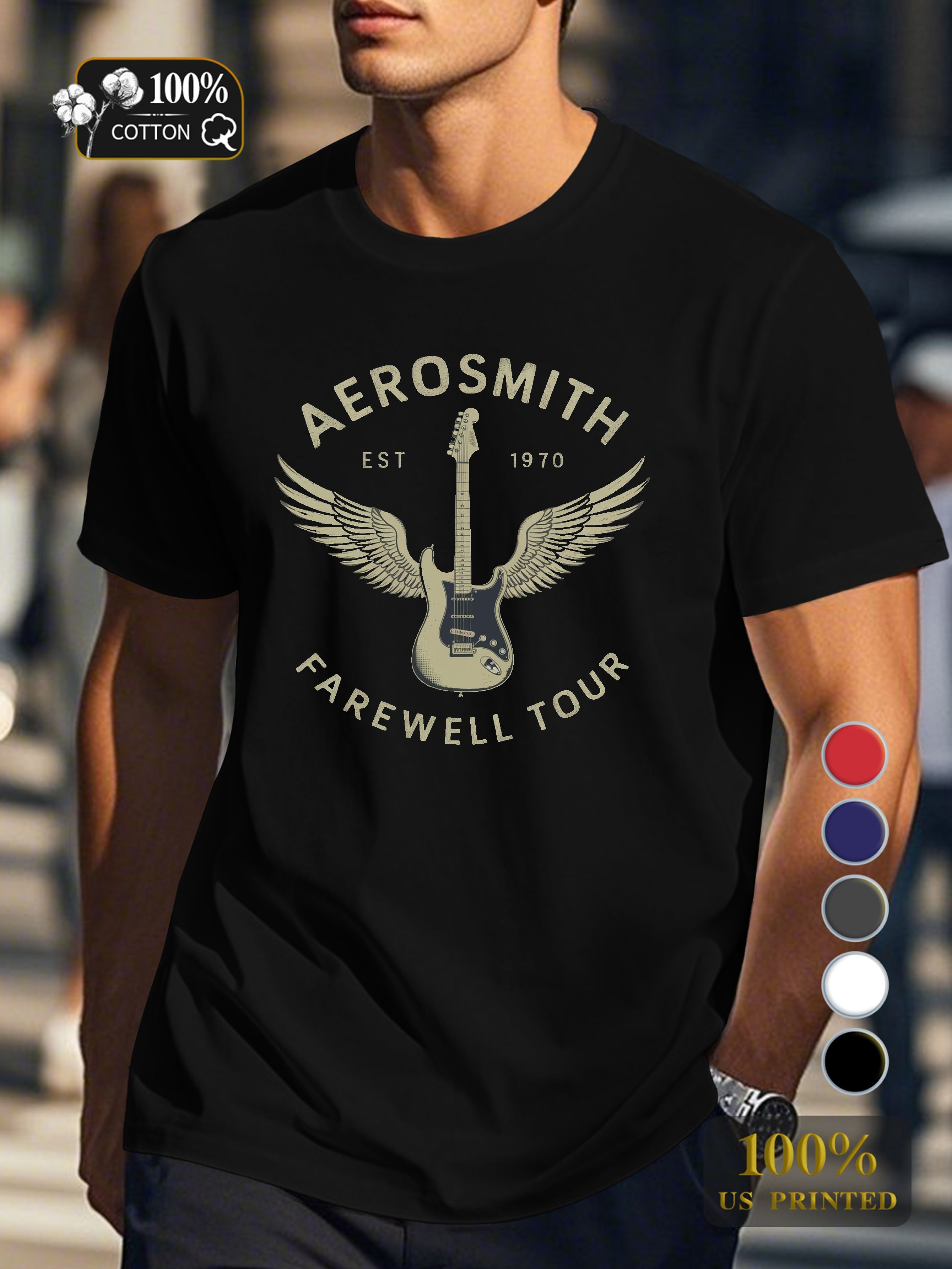 AEROSMITH FAREWELL TOUR Men's pure cotton Tshirt Comfort Fit