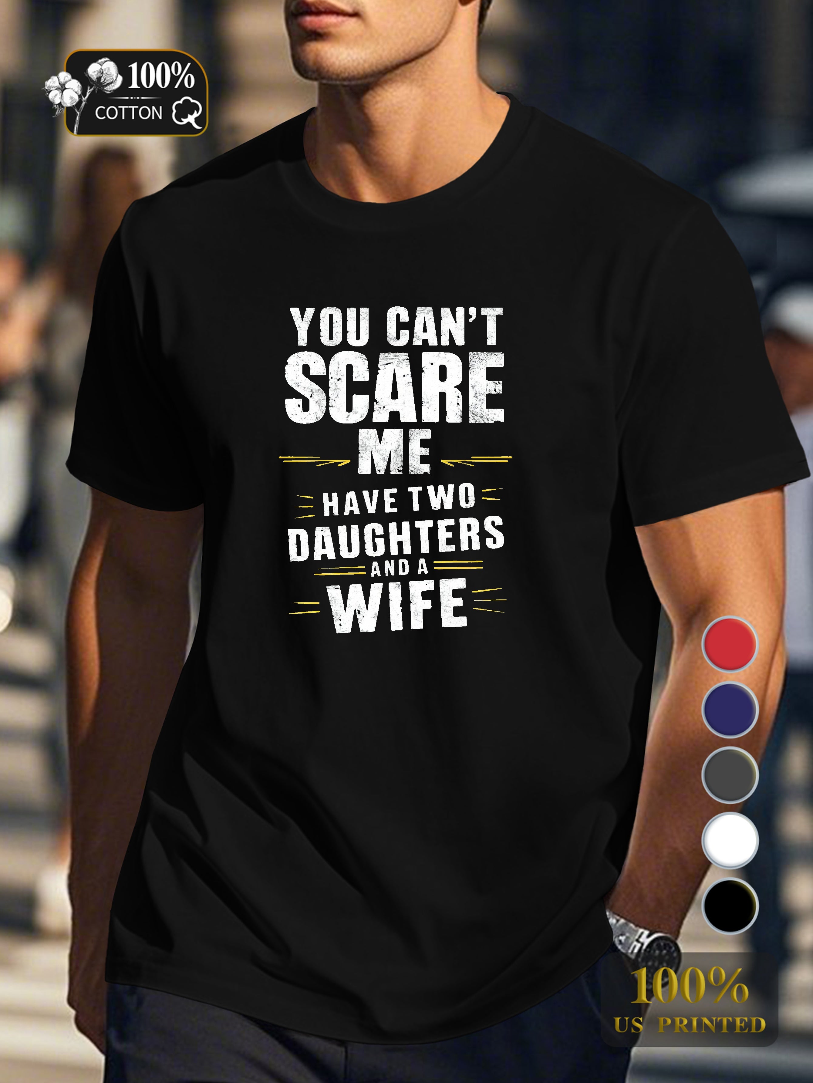 YOU CAN T SCARE ME Men's pure cotton Tshirt Comfort Fit
