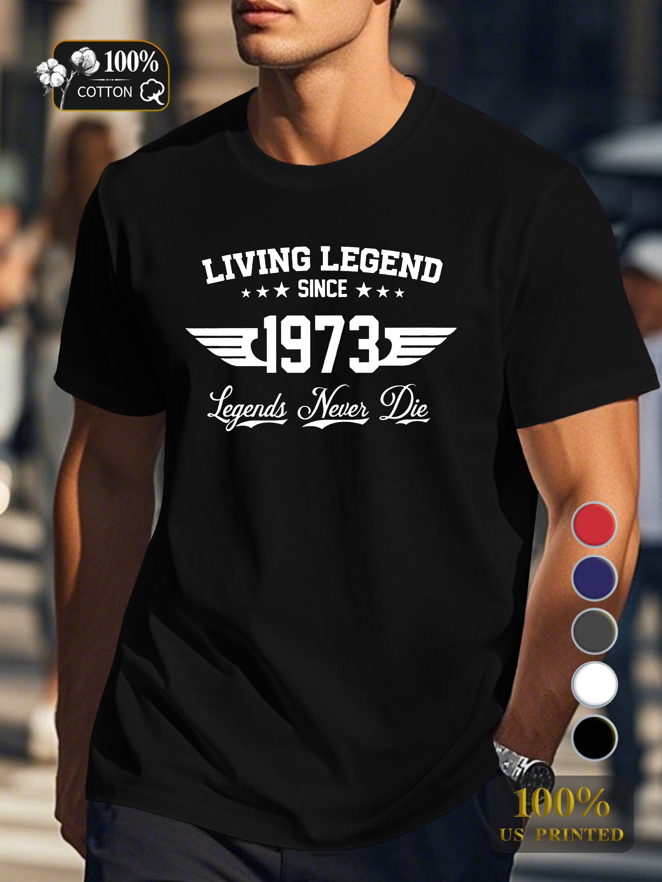 Living Legend Since 1973 Men's pure cotton Tshirt Comfort Fit