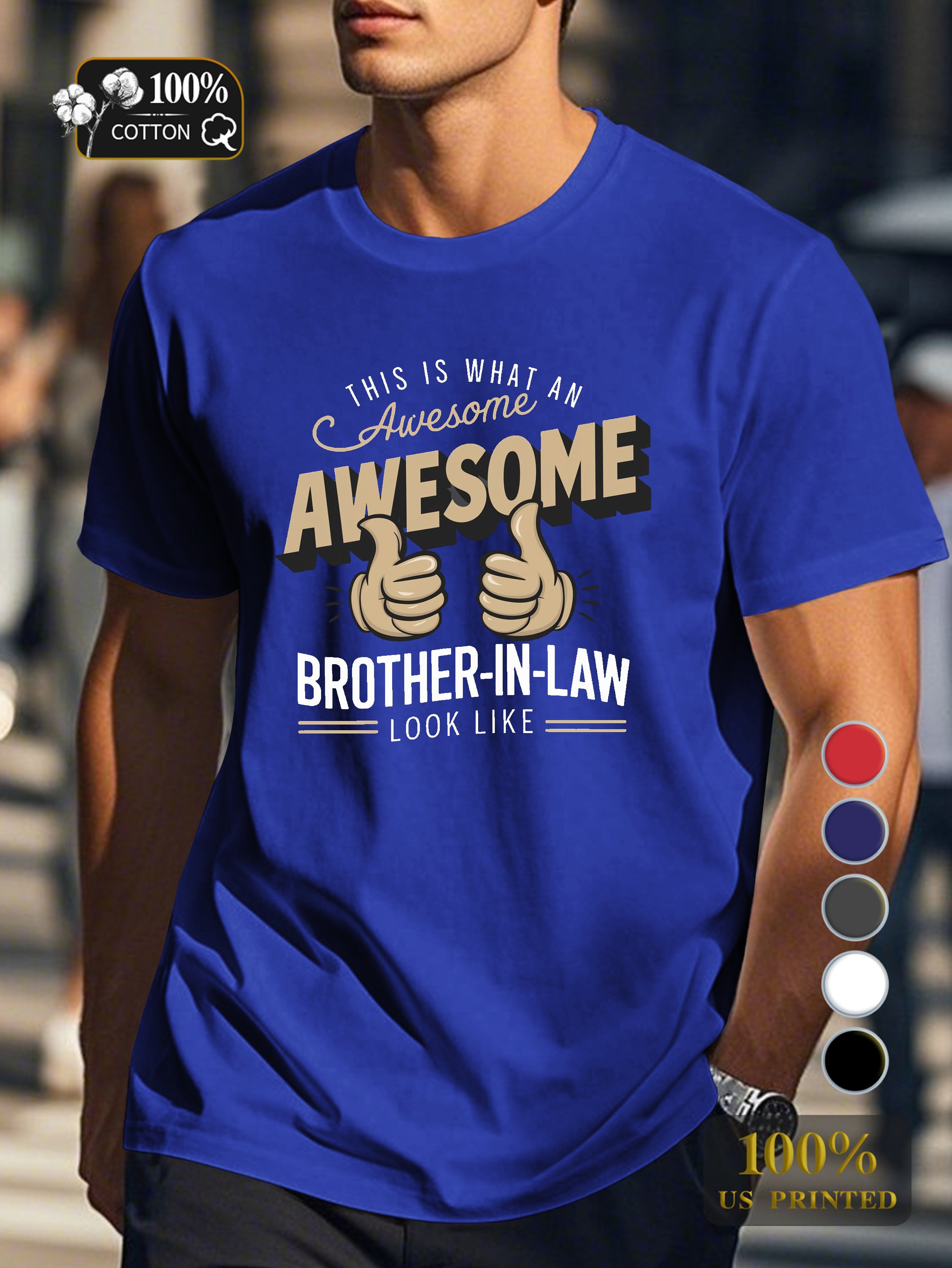 AWESOME BROTHER IN LAW Men's pure cotton Tshirt Comfort Fit