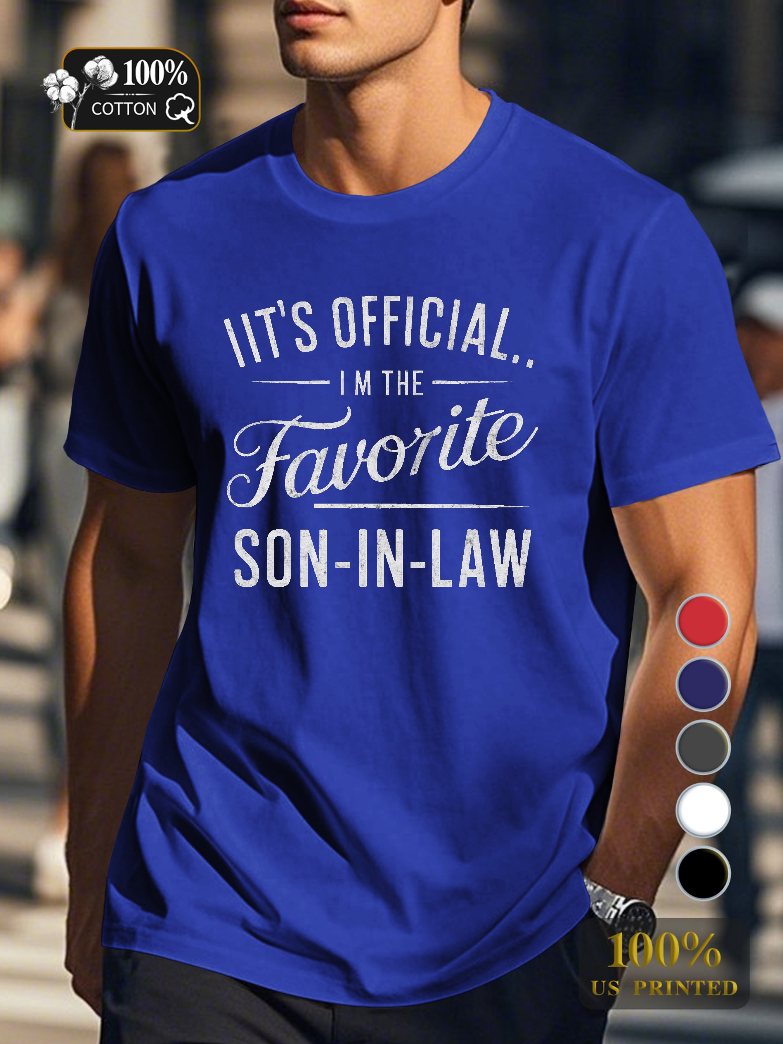 Favorite SON IN LAW illustration Men's pure cotton Tshirt Comfort Fit