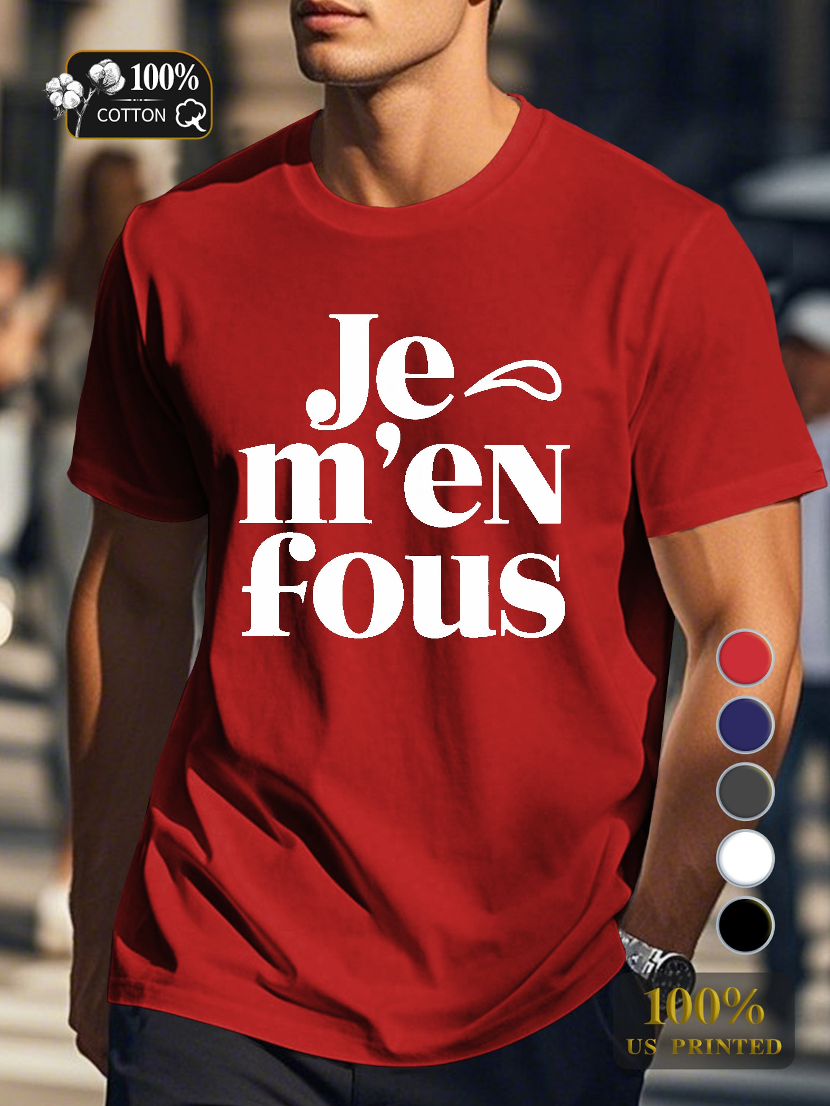 I DON T CARE Men's pure cotton Tshirt Comfort Fit